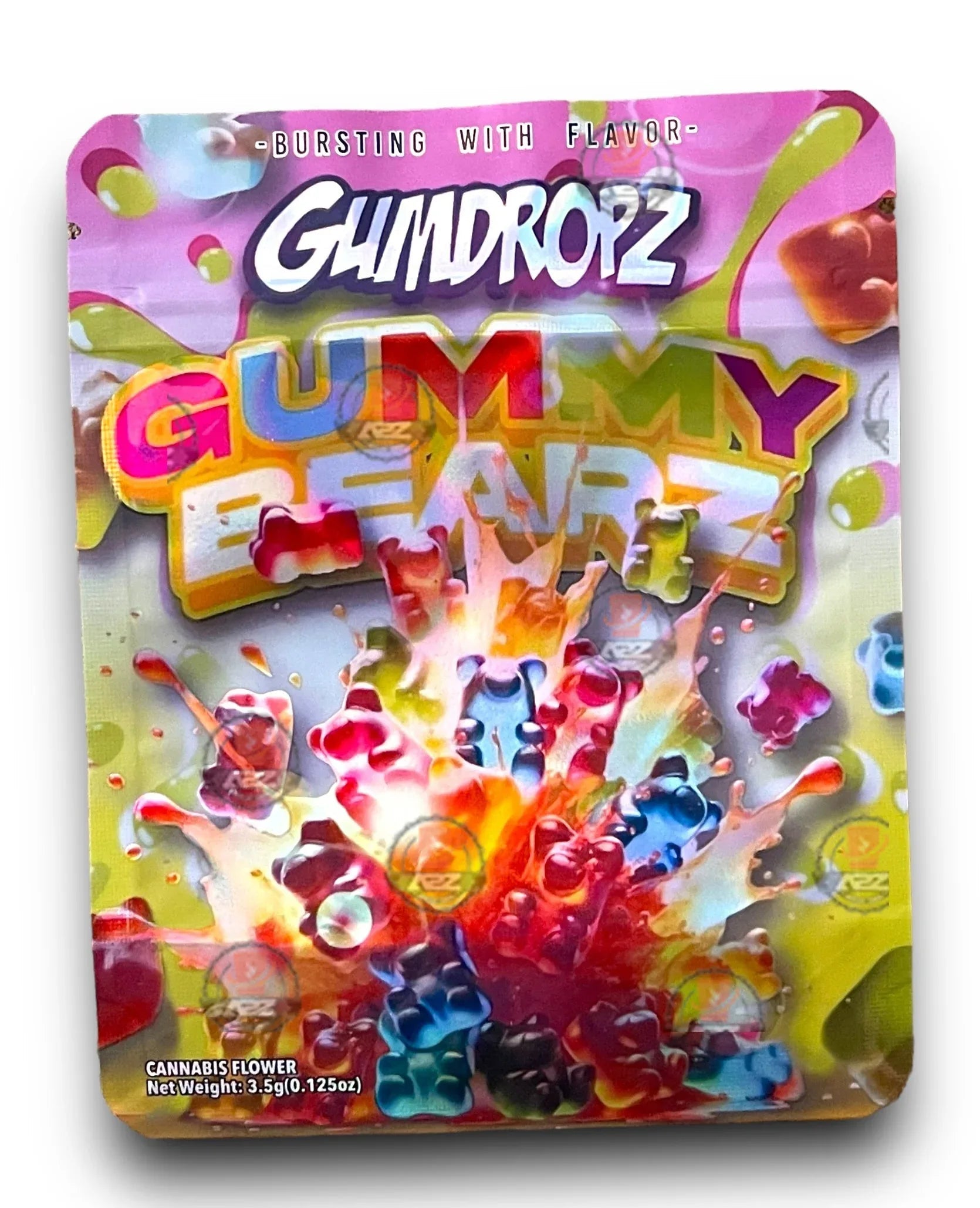 Gumdropz Gummy Bears 3.5G Mylar Bags Holographic - Black Unicorn Hub