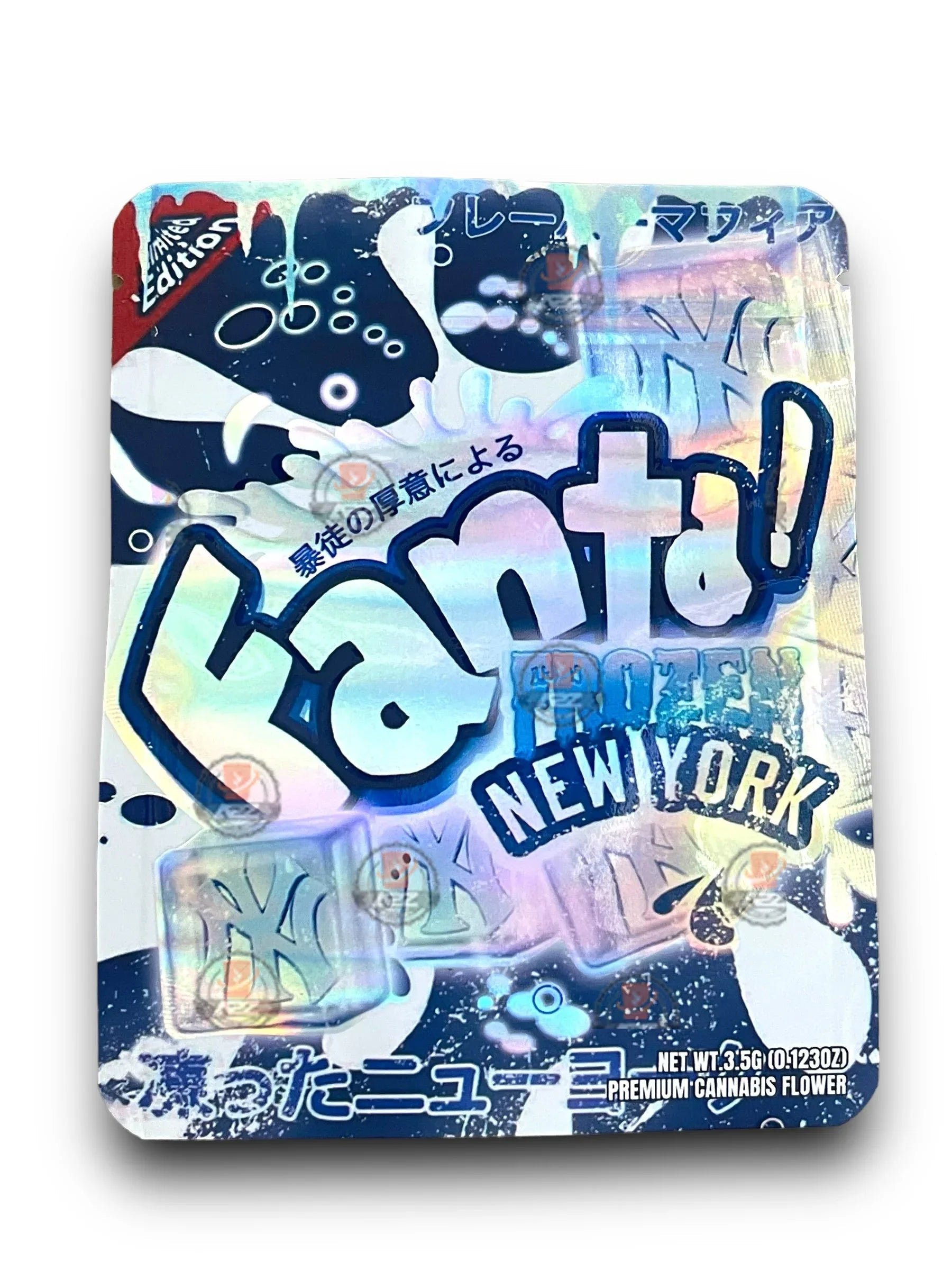 Fanta Frozen New York 3.5G Mylar Bags Holographic - Black Unicorn Hub