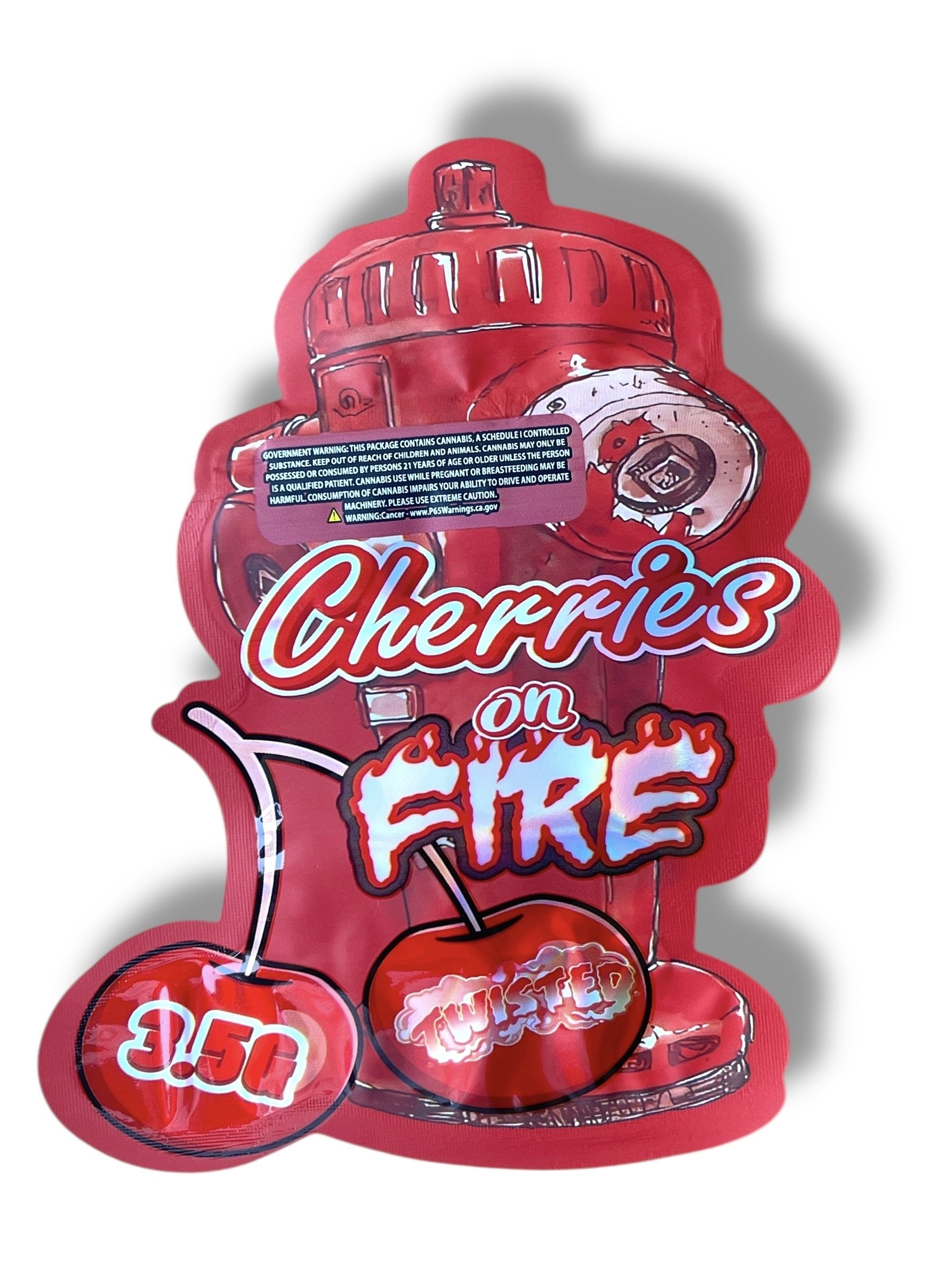 Cherries on Fire Twisted Bag 3.5g shape bag