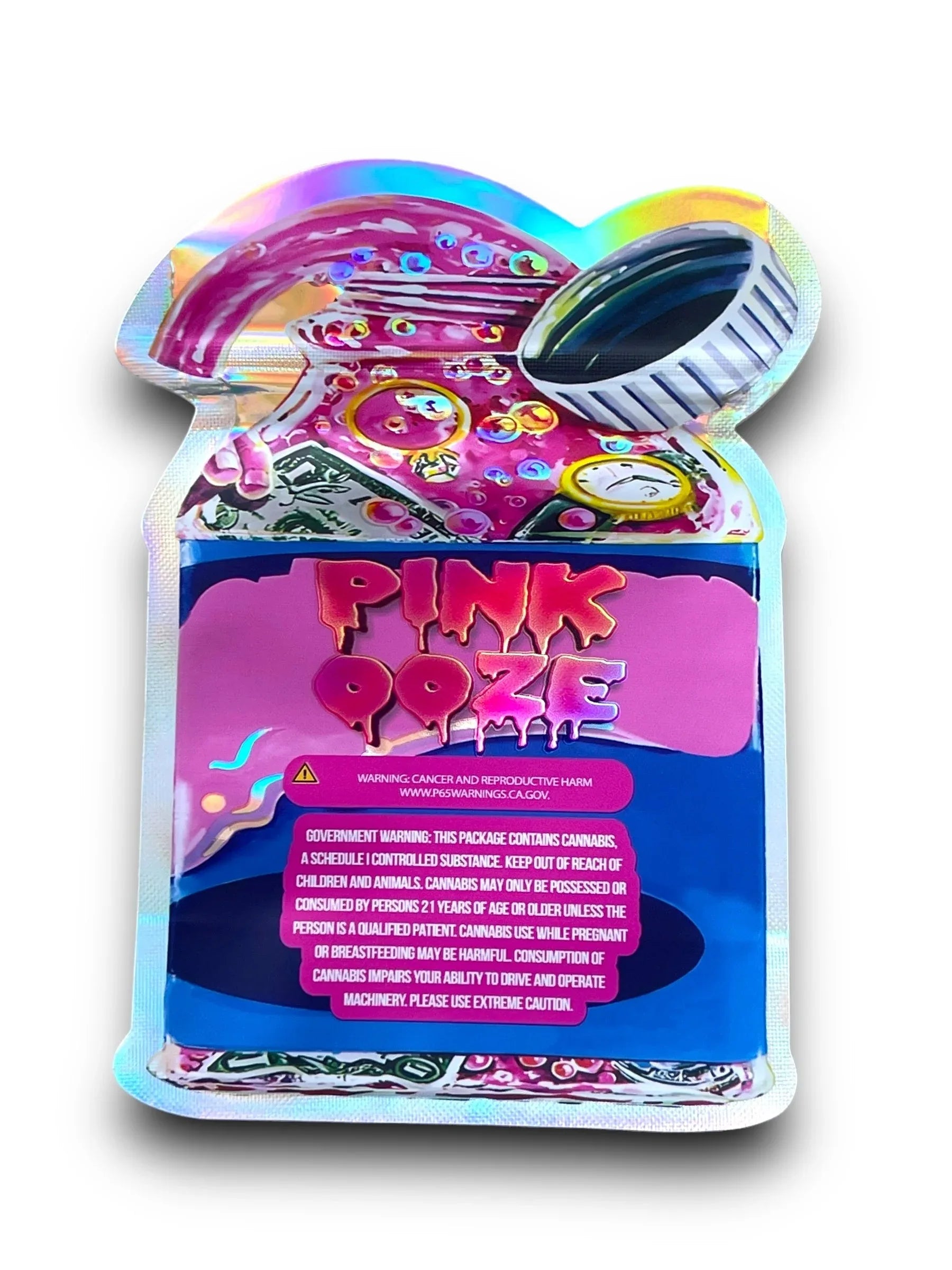 Pink Ooze Lemonade Lato POP 3.5G Mylar Bags Holographic - Black Unicorn Hub