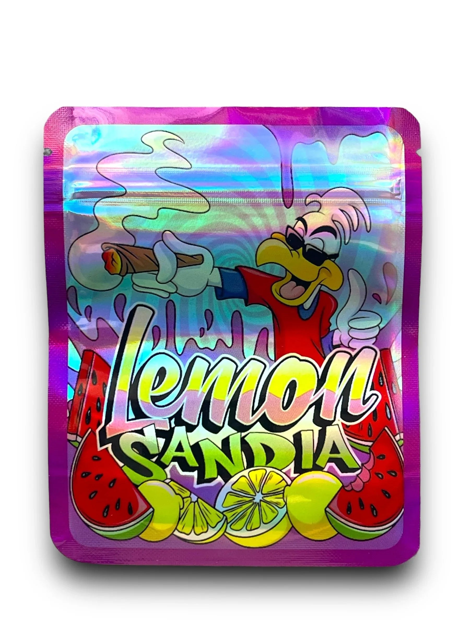 Lemon Sandia Watermelon 3.5G Mylar Bags Holographic Mylar Packaging - Black Unicorn Hub