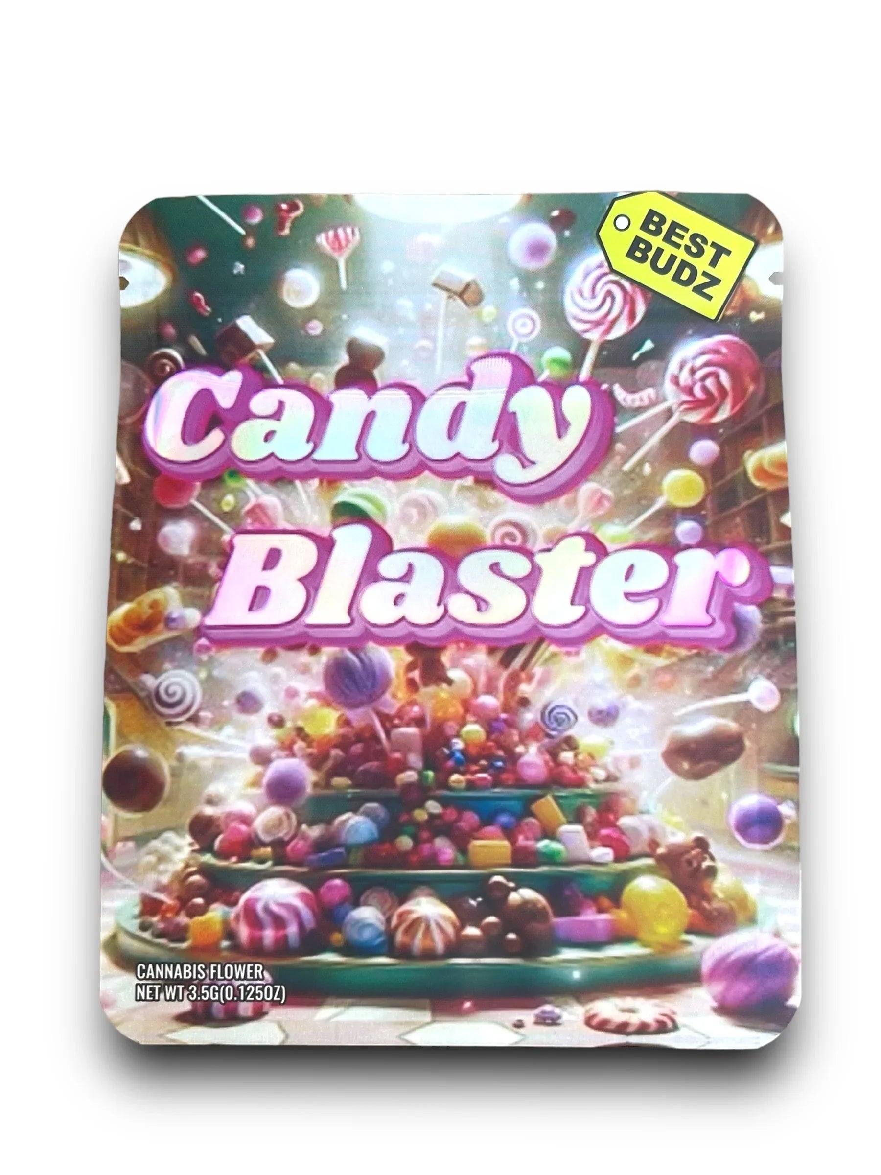 Best Budz Candy Blaster 3.5G Mylar Bags Holographic Mylar Packaging - Black Unicorn Hub