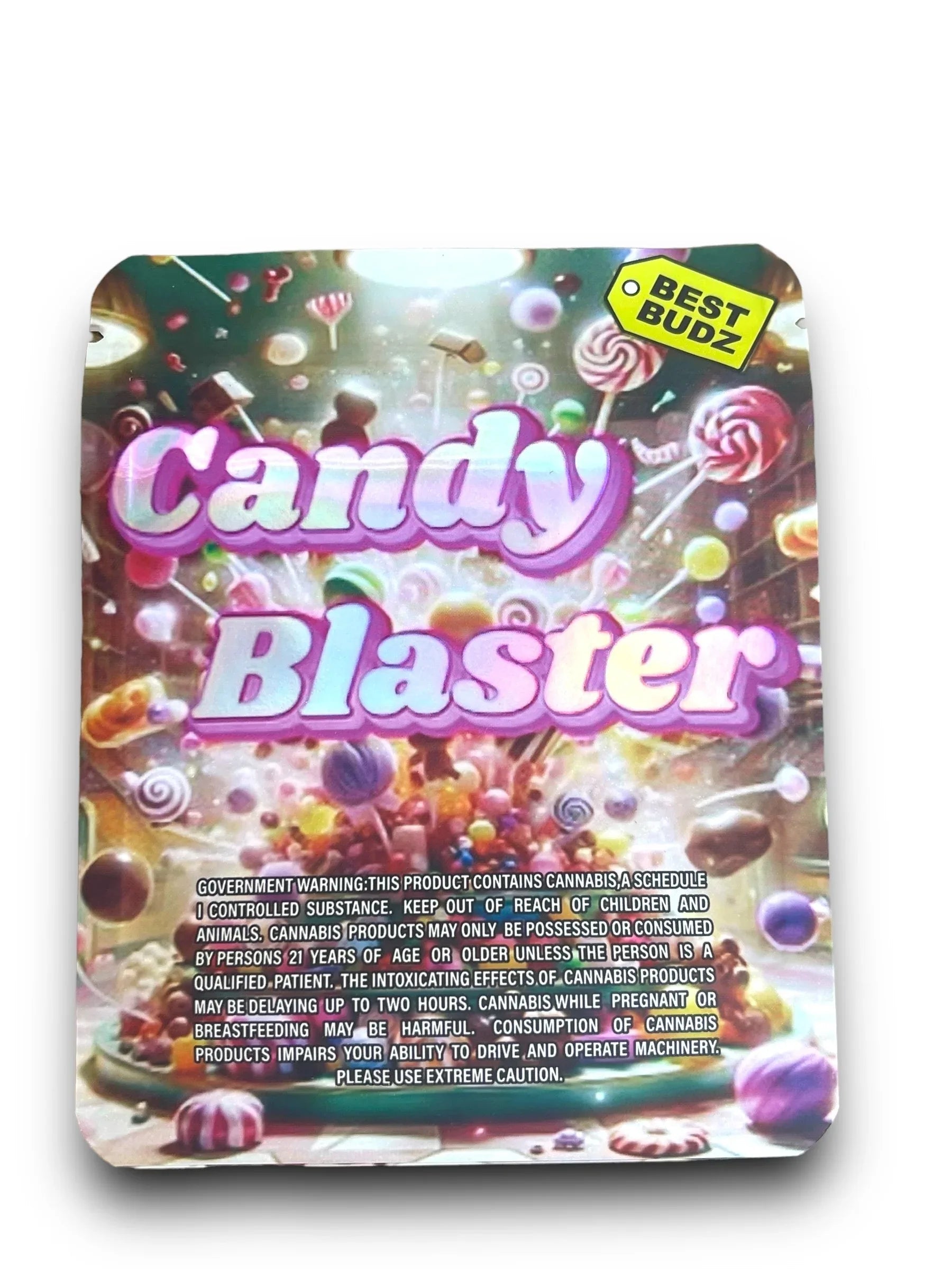 Best Budz Candy Blaster 3.5G Mylar Bags Holographic Mylar Packaging - Black Unicorn Hub