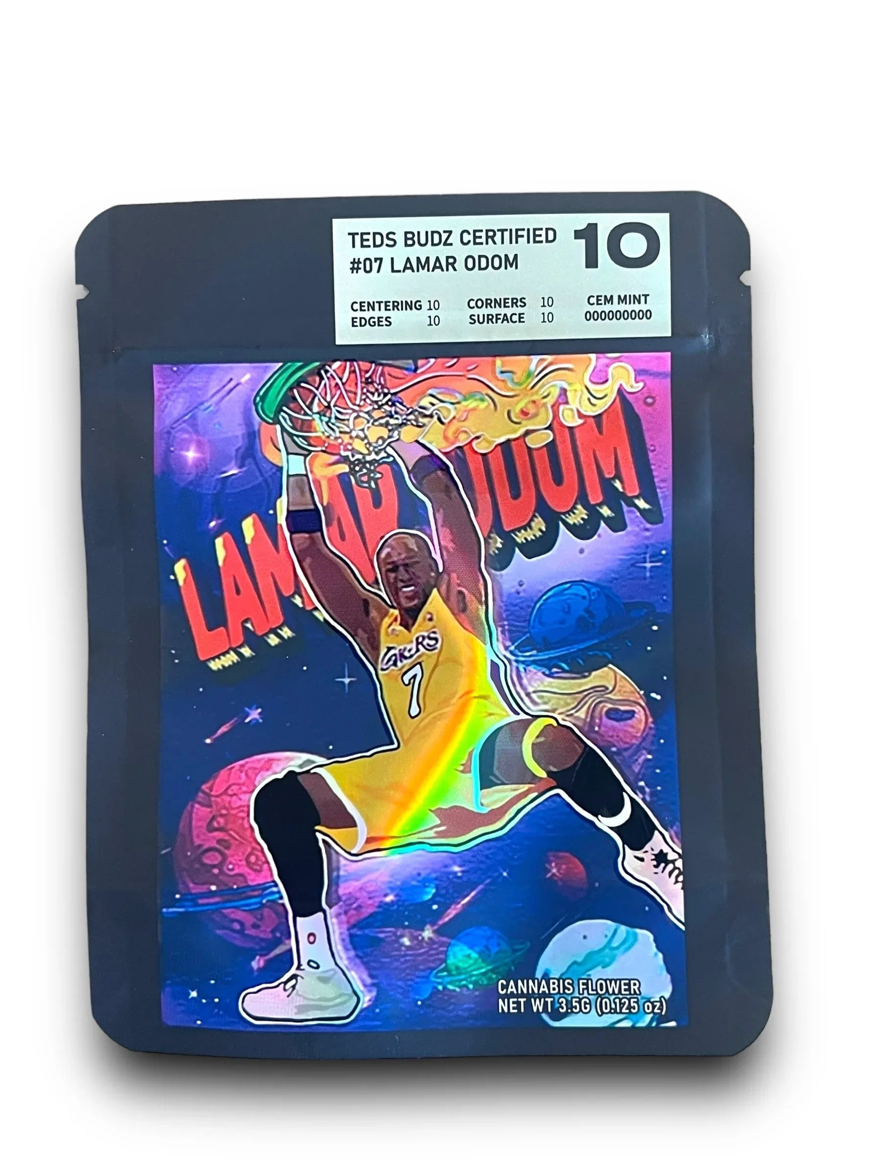 Teds Budz Lamar Odom 3.5G Mylar Bags Holographic Mylar Packaging - Black Unicorn Hub