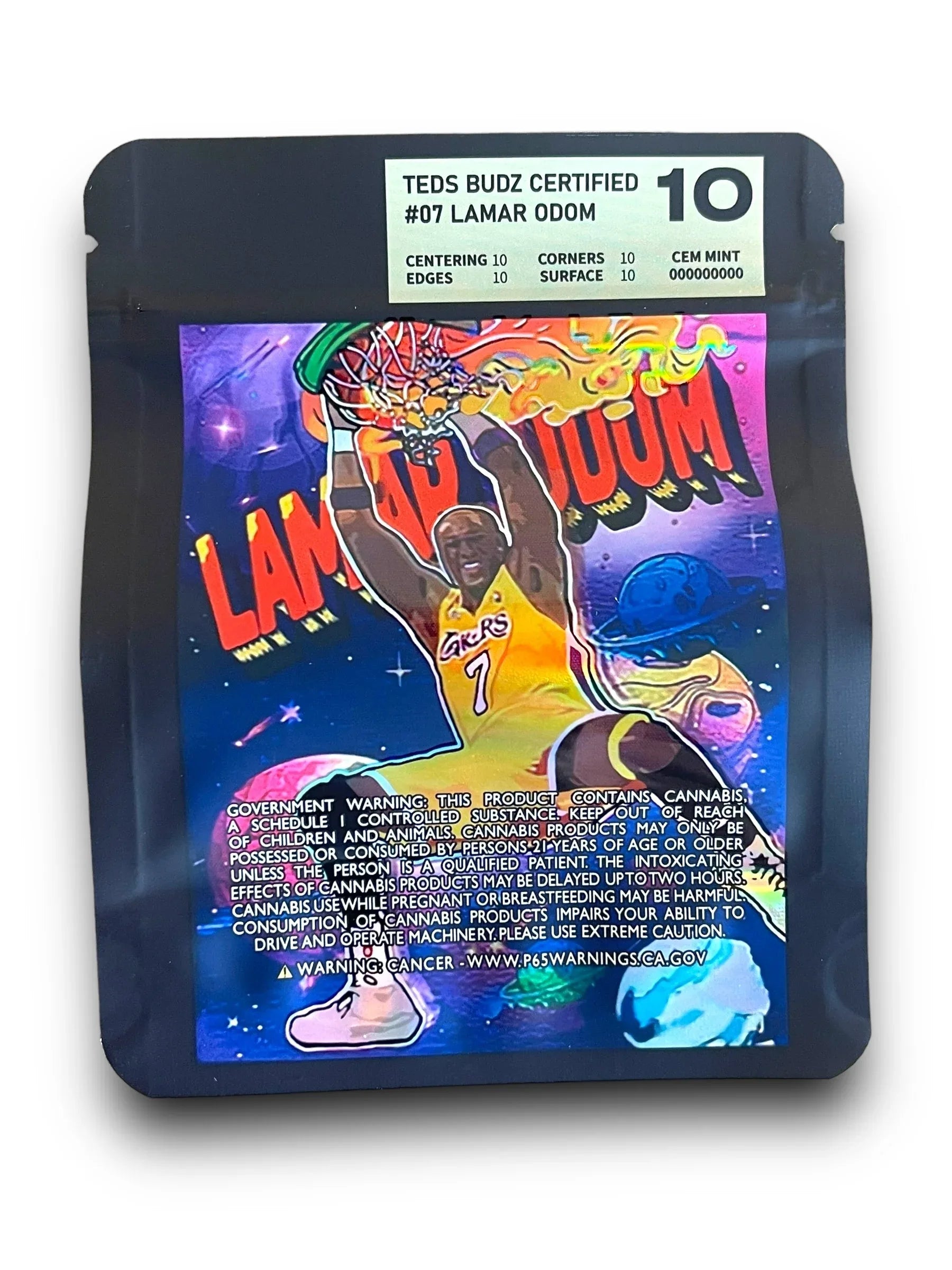 Teds Budz Lamar Odom 3.5G Mylar Bags Holographic Mylar Packaging - Black Unicorn Hub