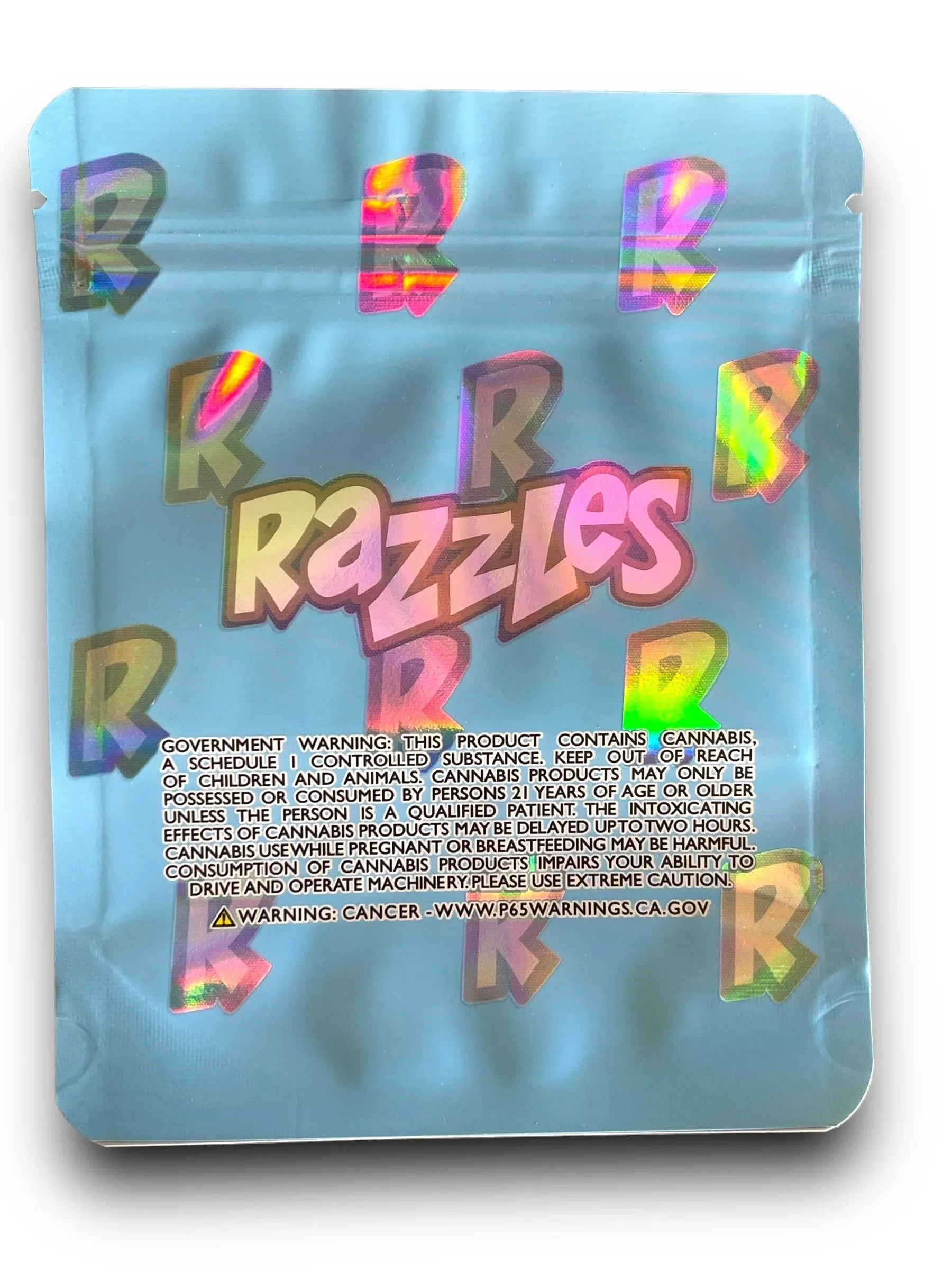 Razzles Mystery Flavor Chupa Chups 3.5G Mylar Bags Holographic Mylar Packaging - Black Unicorn Hub