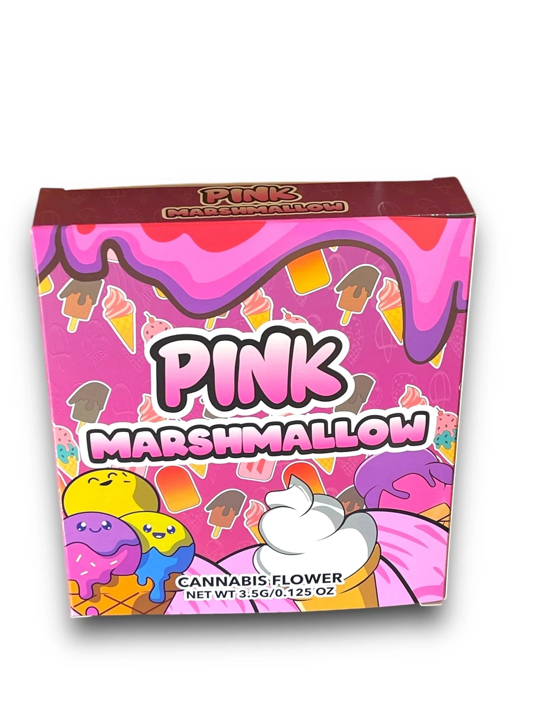 Pink Marshmallow Mylar Bags with Boxes 3.5g Box Packaging Holographic - Black Unicorn Hub