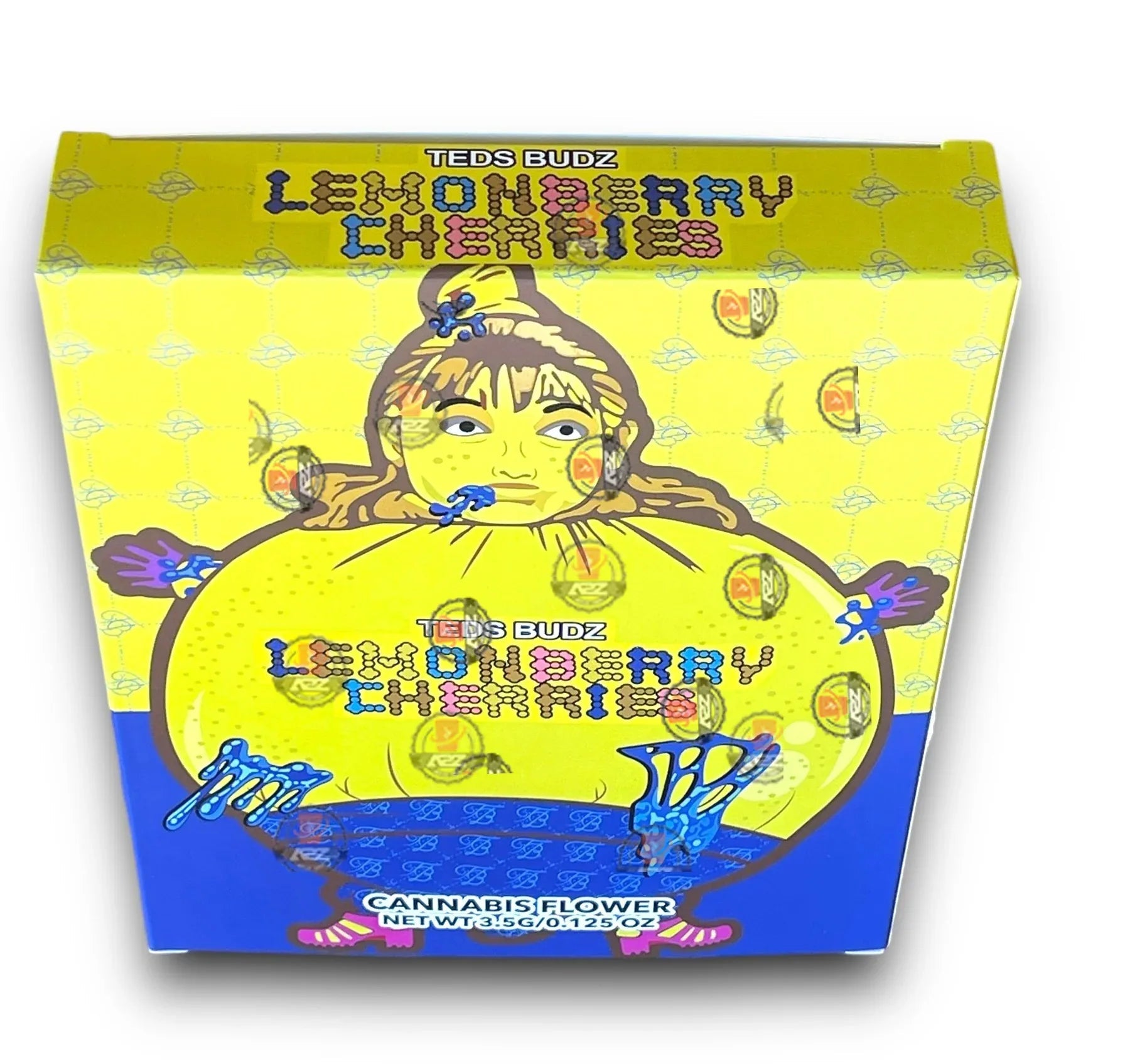 Teds Budz Lemon Zitz Mylar Bags with Boxes 3.5g Box Packaging Holographic - Black Unicorn Hub