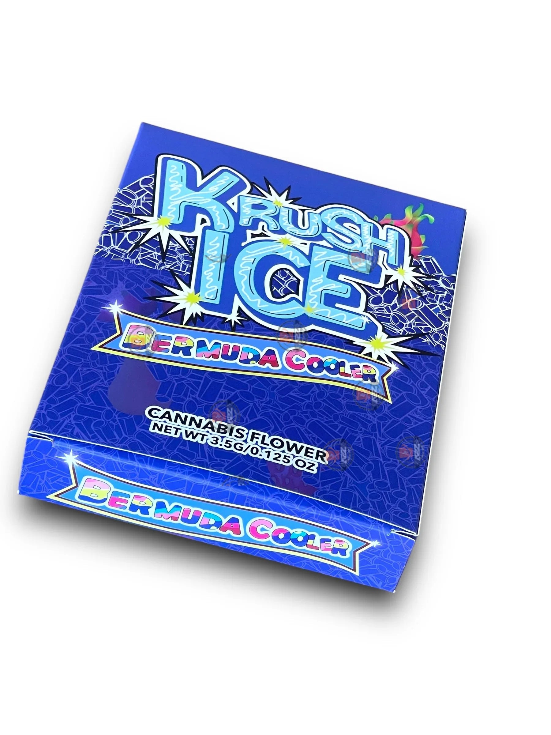 Krush Ice Bermuda Cooler Mylar Bags with Boxes 3.5g Box Packaging Holographic - Black Unicorn Hub