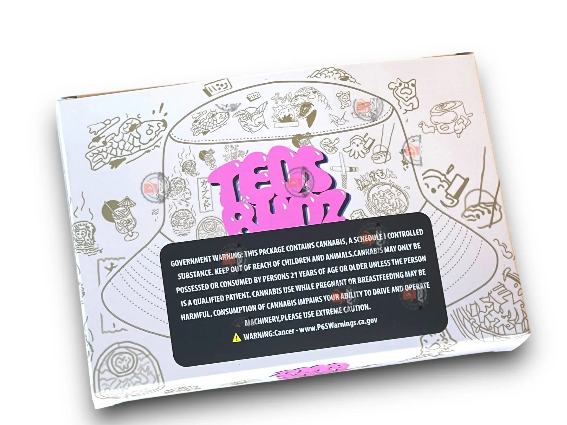 Teds Budz Lemon Zitz Mylar Bags with Boxes 3.5g Box Packaging Holographic - Black Unicorn Hub