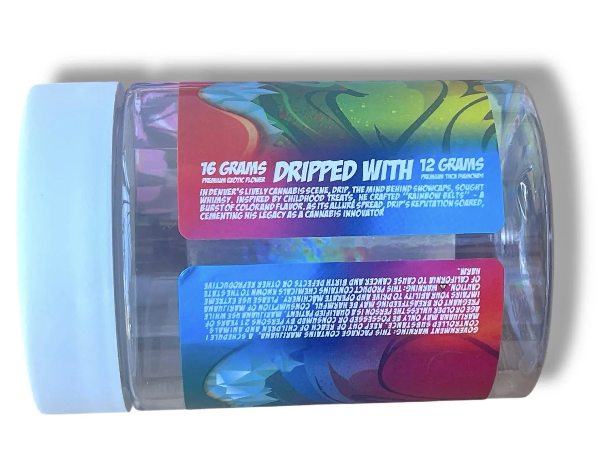 Drip Snowcaps 16-1oz Plastic Jars - Varity Pack 16 Flavors in box 1 pound with outer box Empty Jars - Black Unicorn Hub