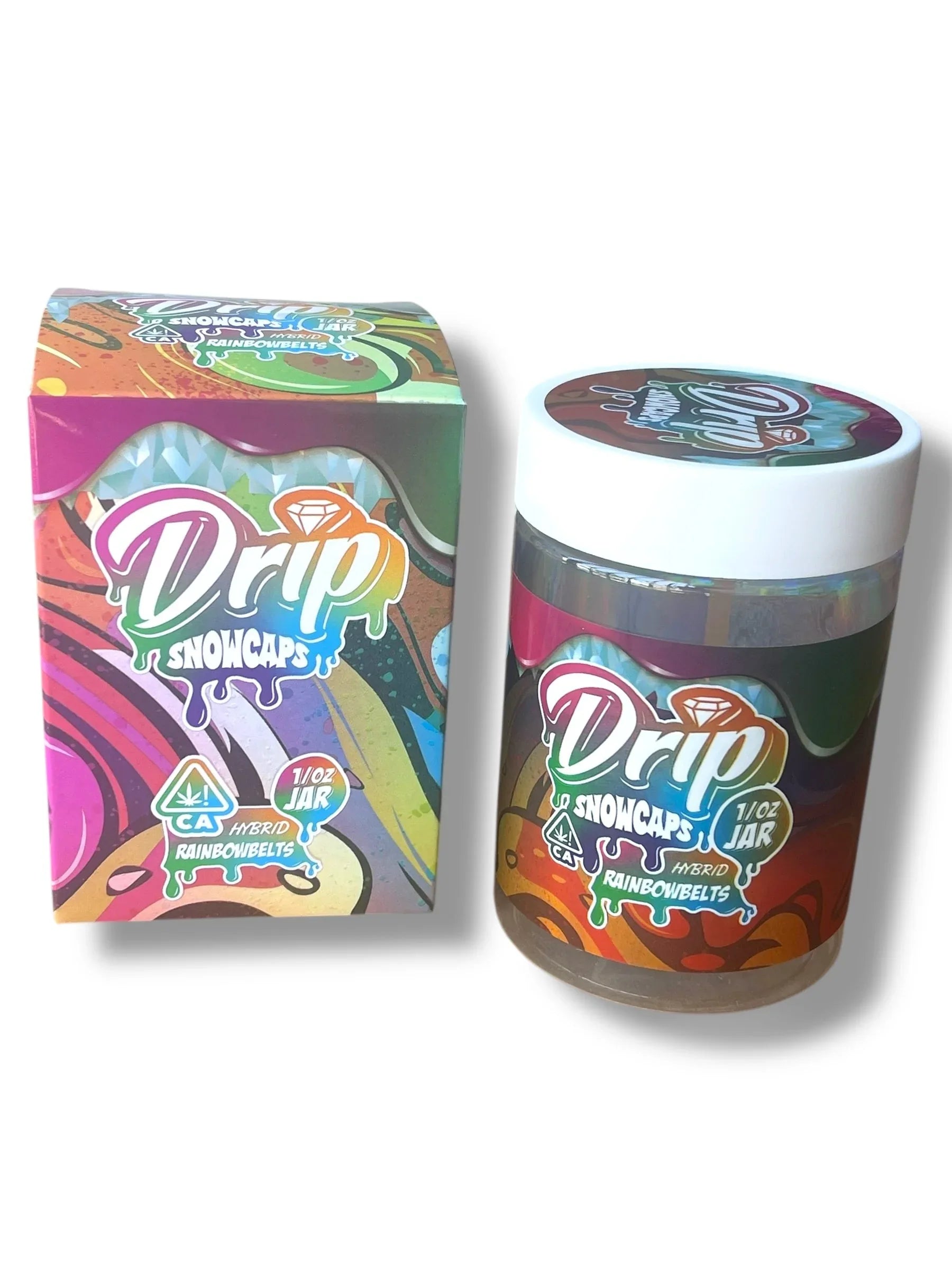 Drip Snowcaps 16-1oz Plastic Jars - Varity Pack 16 Flavors in box 1 pound with outer box Empty Jars - Black Unicorn Hub