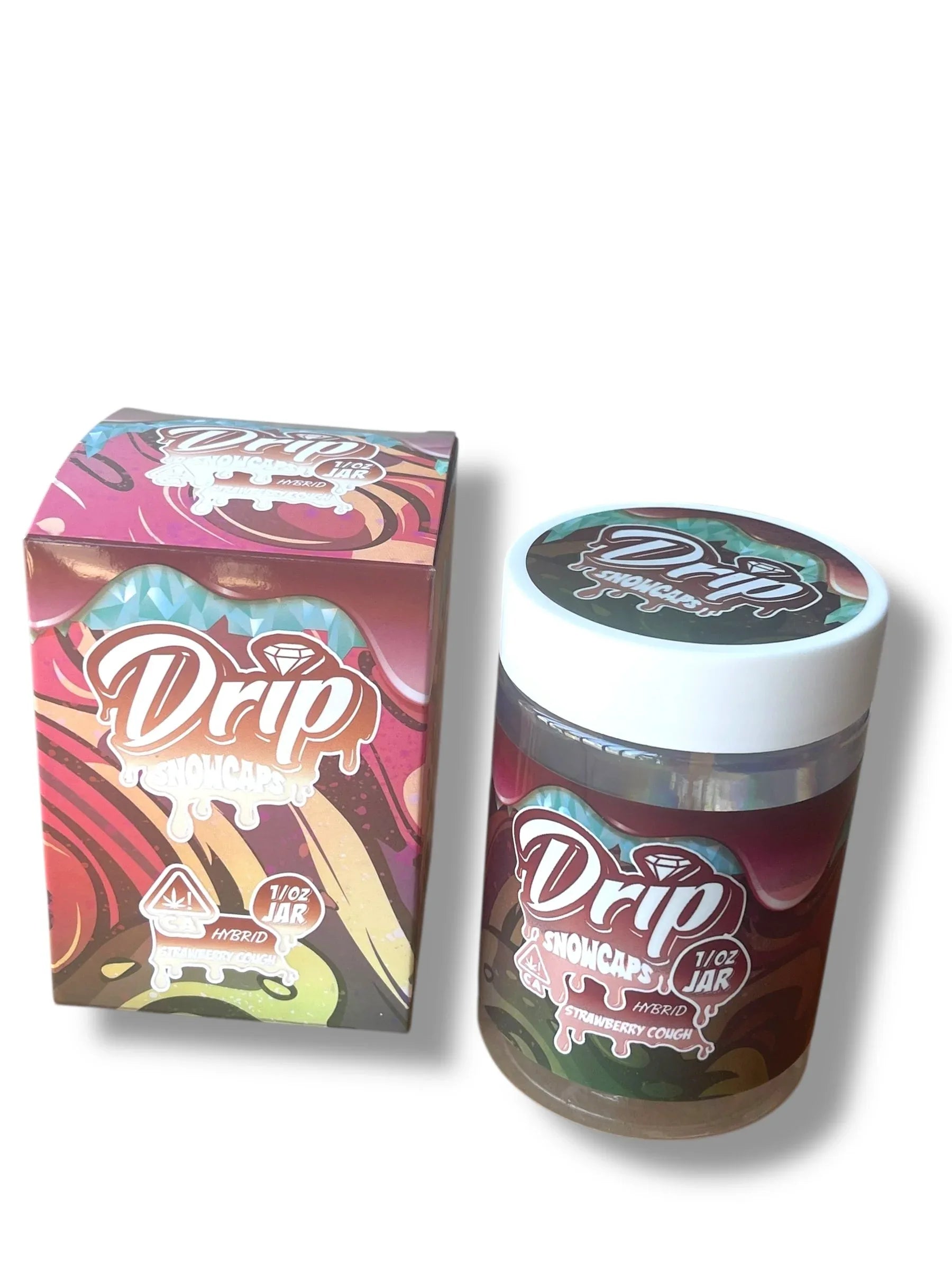 Drip Snowcaps 16-1oz Plastic Jars - Varity Pack 16 Flavors in box 1 pound with outer box Empty Jars - Black Unicorn Hub