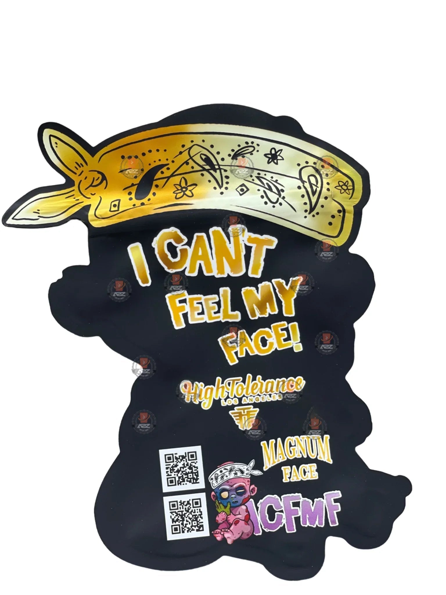 Life is Good Pack Baby I Can't Feel My Face Cut Out Mylar Bags 3.5g High Tolerance ICFMF - Black Unicorn Hub