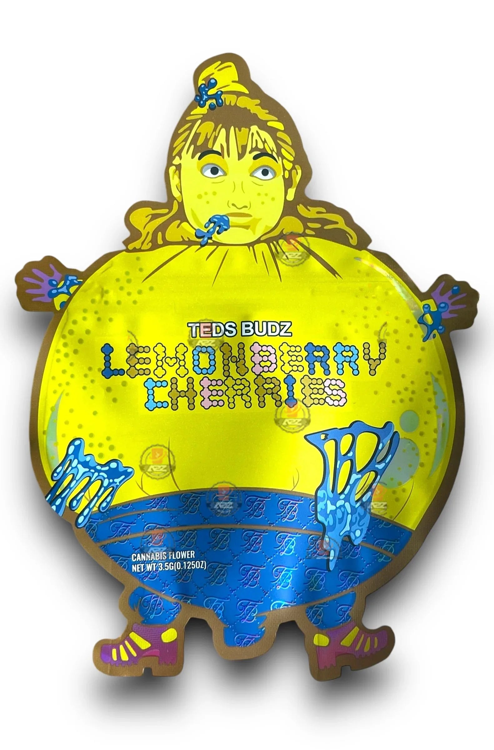 Teds Budz Lemon Zitz Mylar Bags with Boxes 3.5g Box Packaging Holographic - Black Unicorn Hub