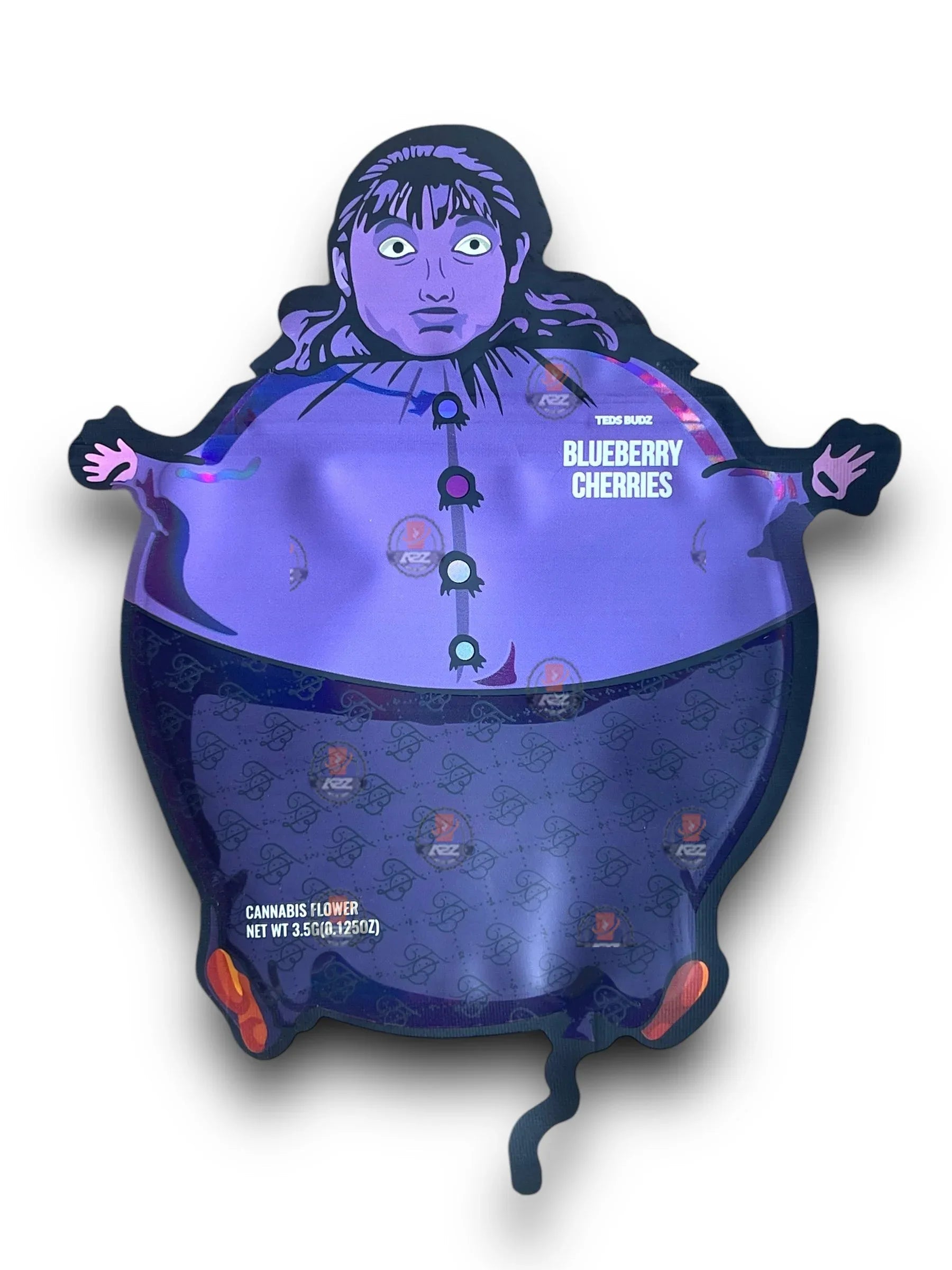 Teds Budz Blueberry Cherries Mylar Bags 3.5g Packaging Holographic - Black Unicorn Hub