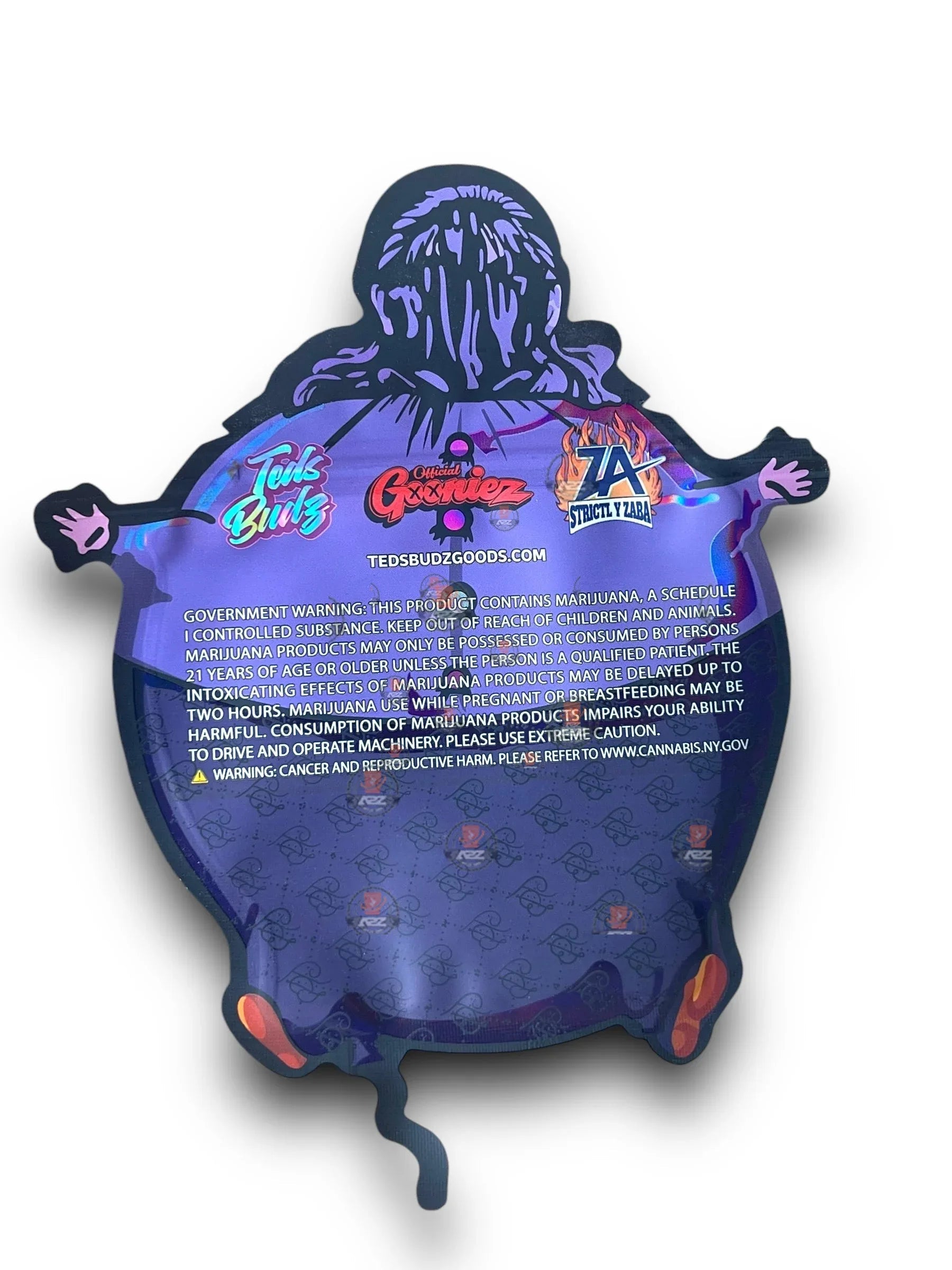 Teds Budz Blueberry Cherries Mylar Bags 3.5g Packaging Holographic - Black Unicorn Hub