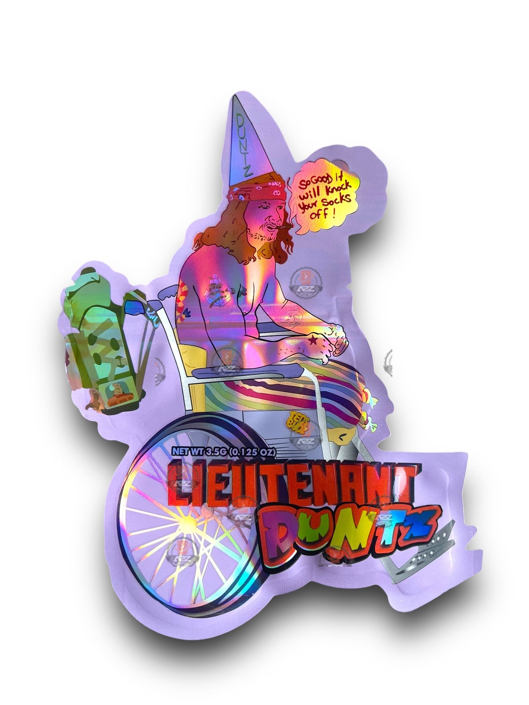 Teds Budz Lieutenant Duntz Mylar Bags 3.5g Box Packaging Holographic