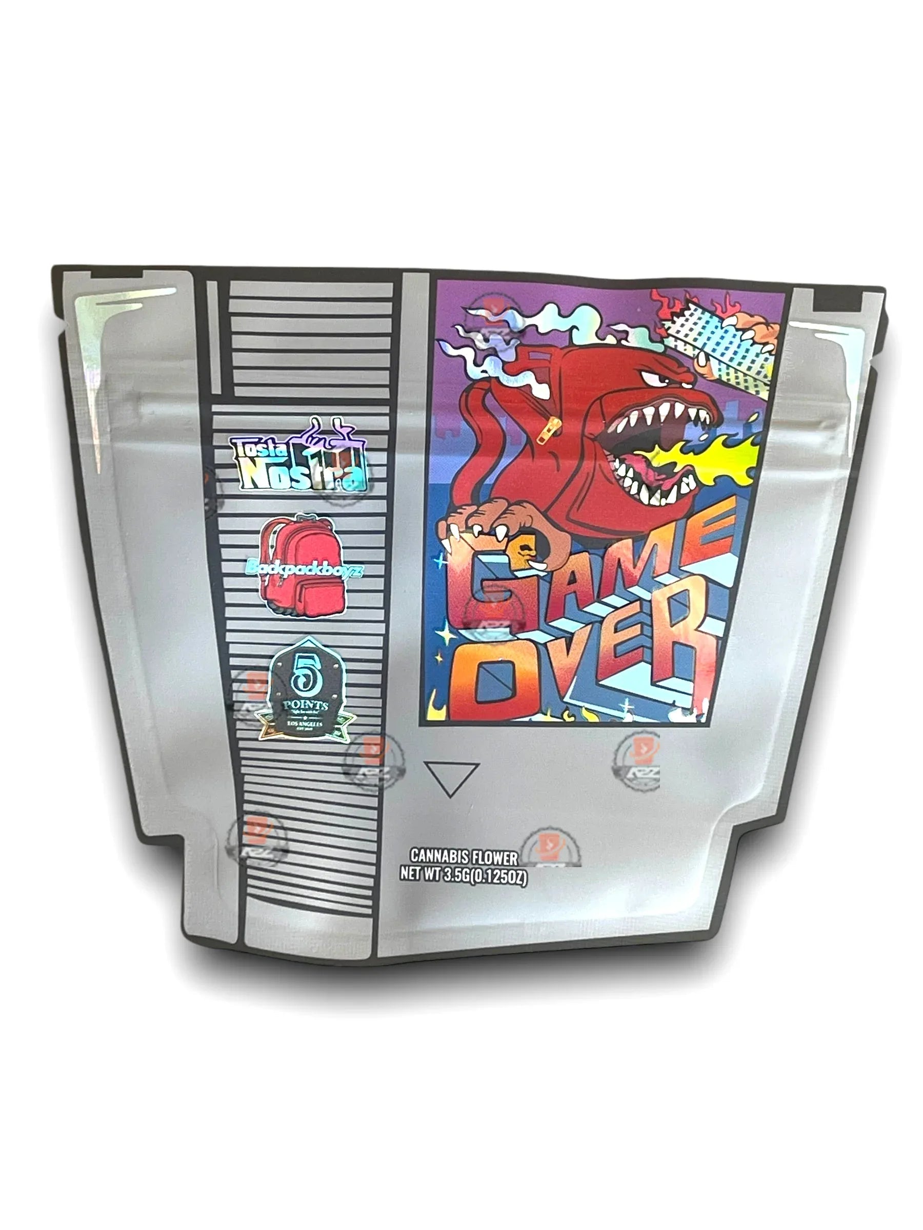 Game Over Tosta Nostra Mylar Bags 3.5g Holographic - Black Unicorn Hub