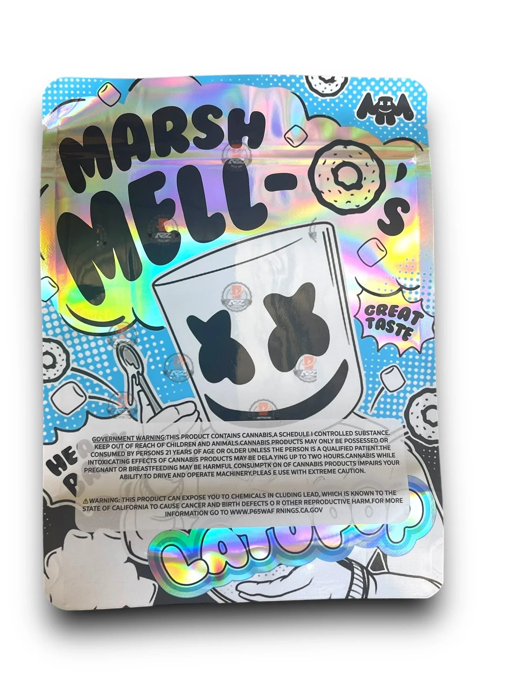 Marshmallows Lato Pop Heavy Bass 1 OZ 28G Mylar empty Mylar bag 1 ounce (50 Count) - Black Unicorn Hub