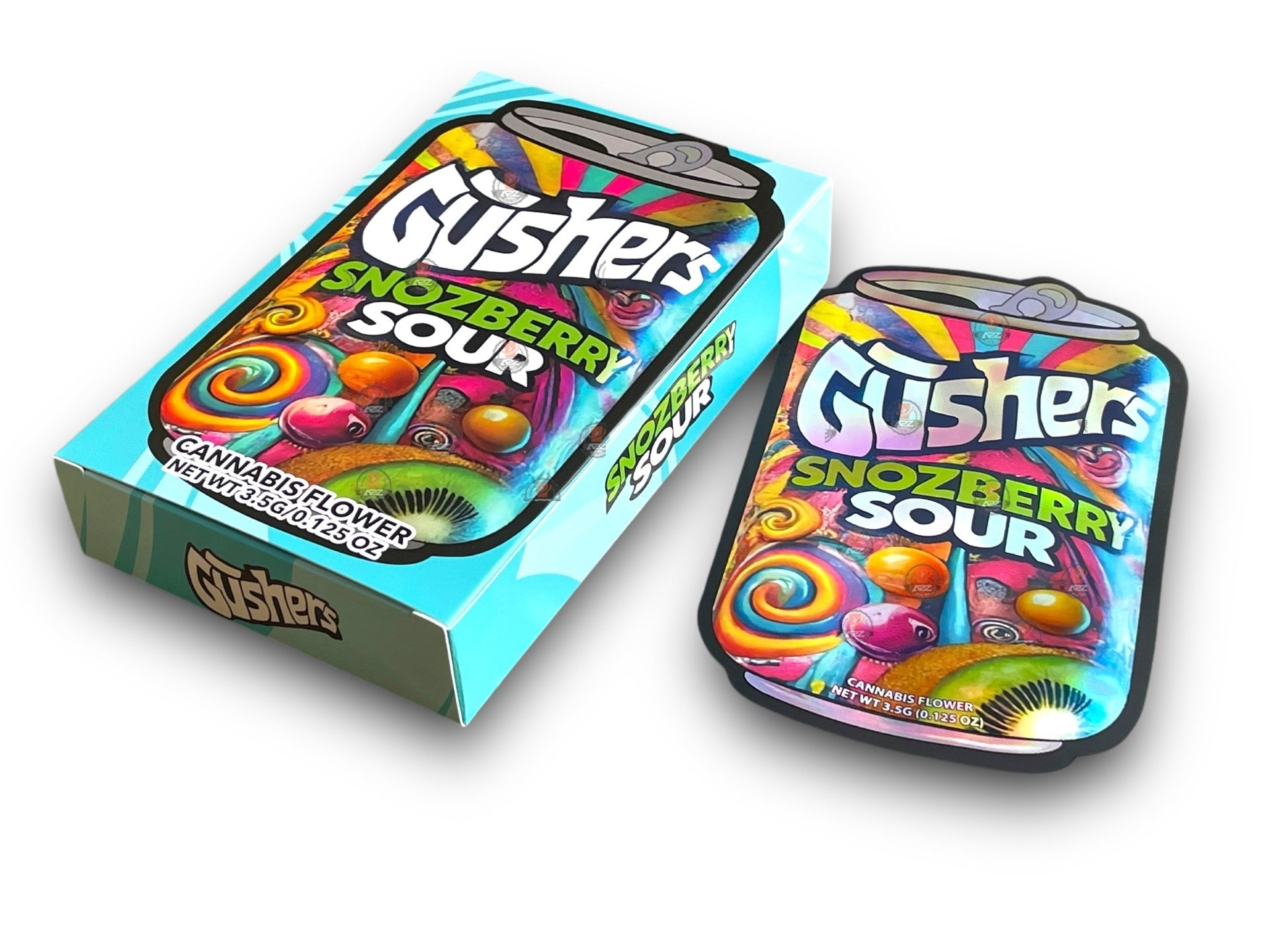 Snozberry Sour Mylar Bags with Boxes 3.5g Box Packaging Holographic