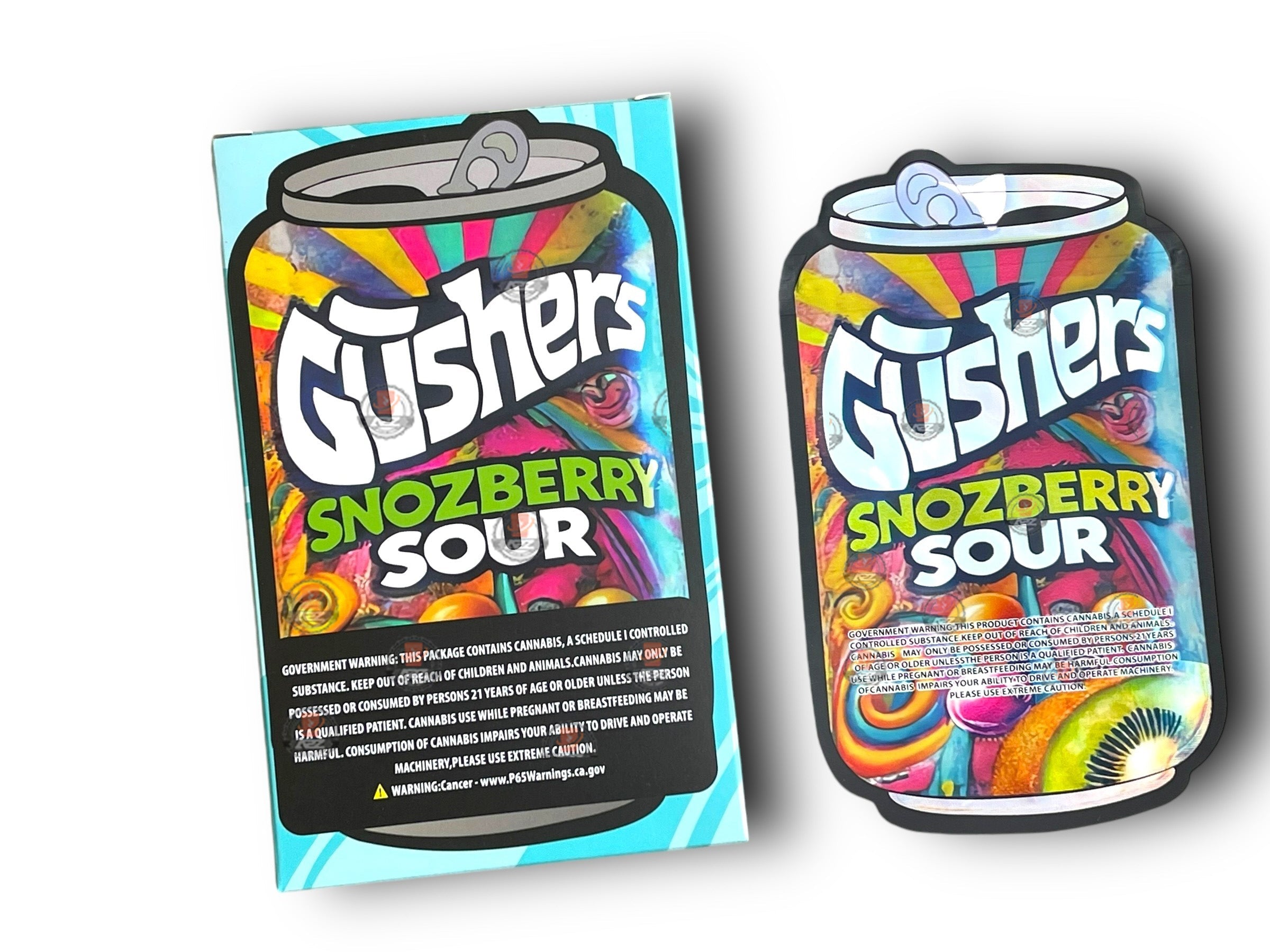 Snozberry Sour Mylar Bags with Boxes 3.5g Box Packaging Holographic