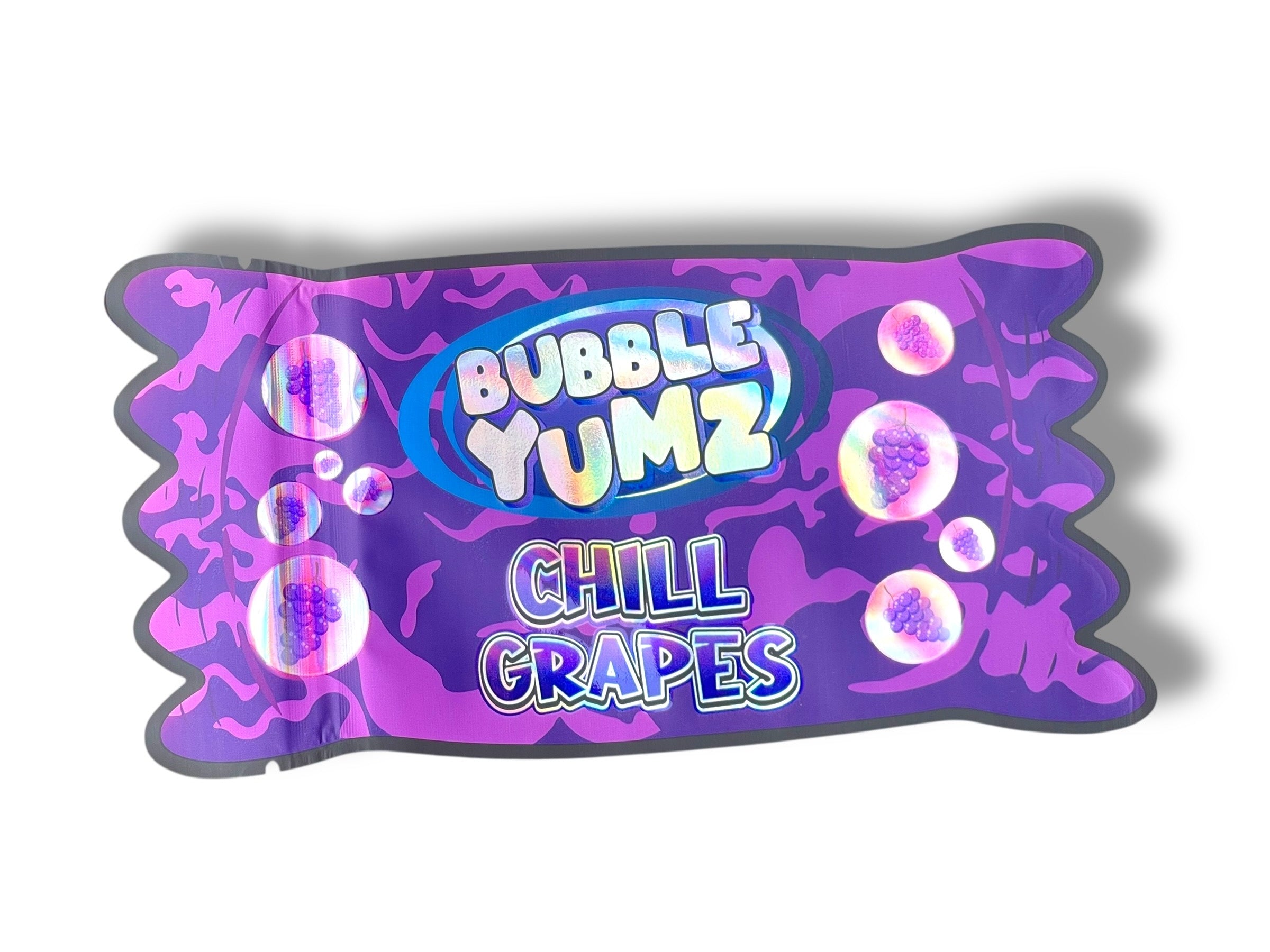 Bubble Yumz Chill Grapes Mylar Bag 3.5g shape bag