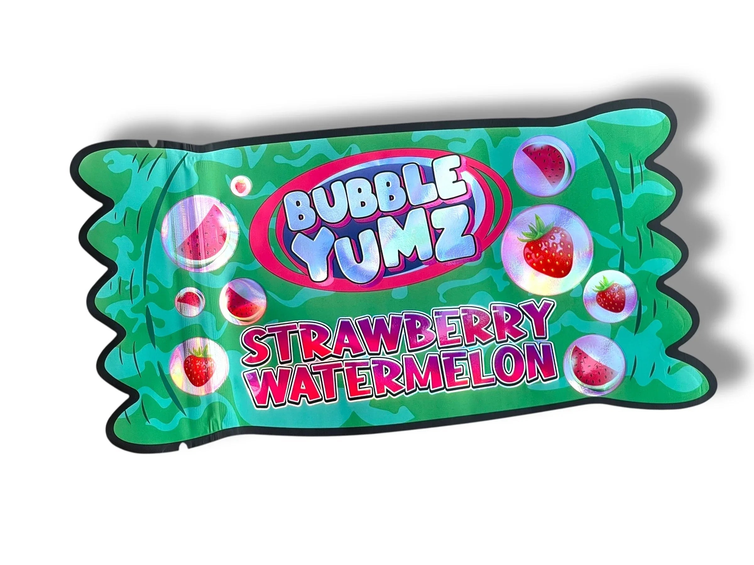 Bubble Yumz Strawberry Watermelon Mylar Bag 3.5g shape bag - Black Unicorn Hub