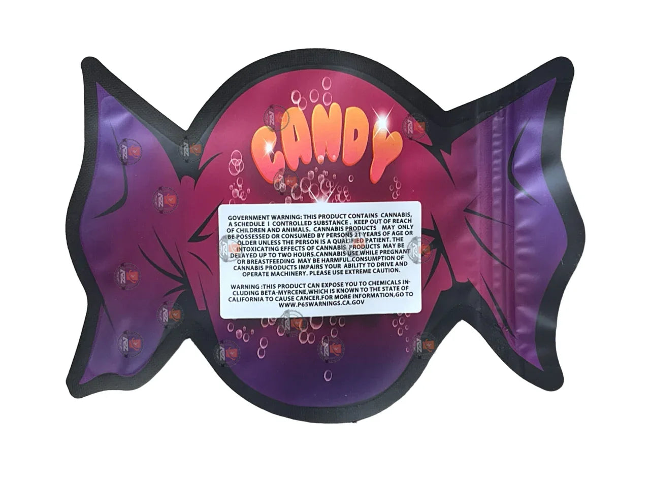 Candy Fizzz 3.5G Mylar Bag - Cut out Mylar zip lock bag - Black Unicorn Hub