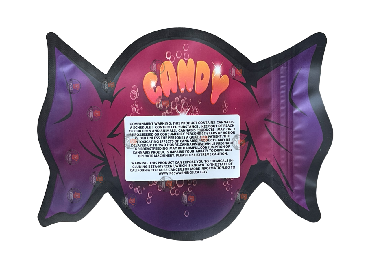 Candy Fizzz 3.5G Mylar Bag - Cut out Mylar zip lock bag