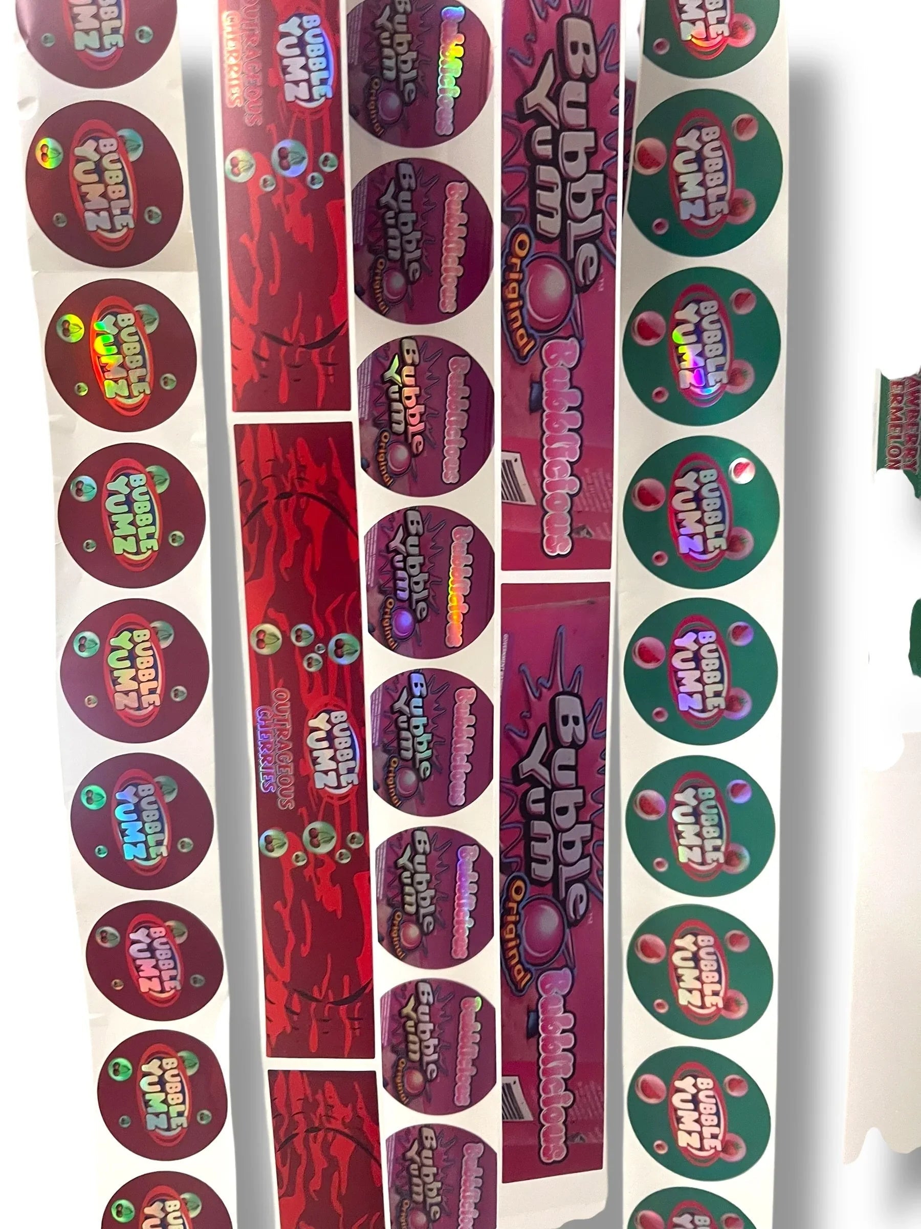 Bubble Yum Outrageous Cherries 3.5g Glass Jars with Holographic Stickers - Black Unicorn Hub