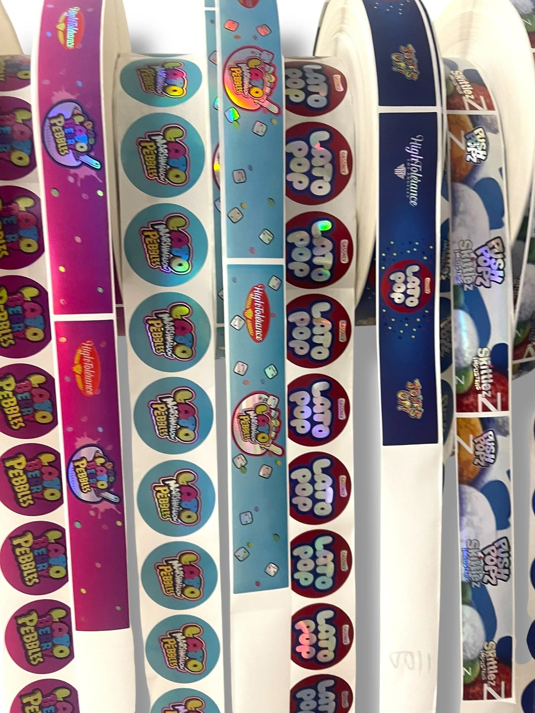 Push Pop ICEE Blue Raspberry Cherry Cereal 3.5g Glass Jars with Holographic Stickers - Black Unicorn Hub