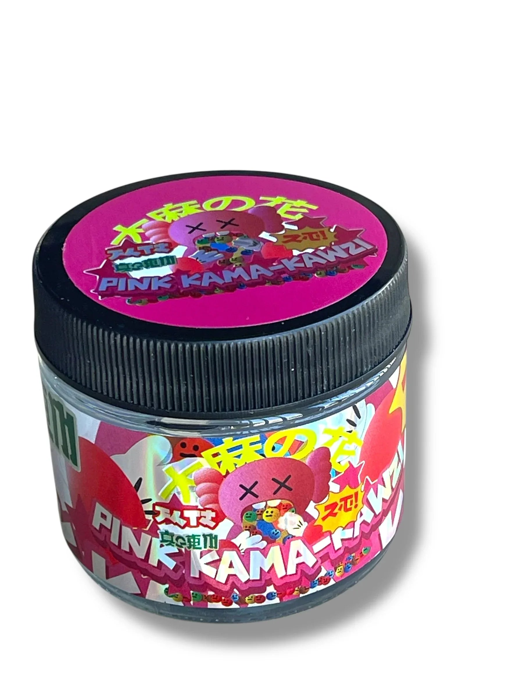 Kandy Depo Pink kamakawzi 3.5g Glass Jars with Holographic Stickers - Black Unicorn Hub