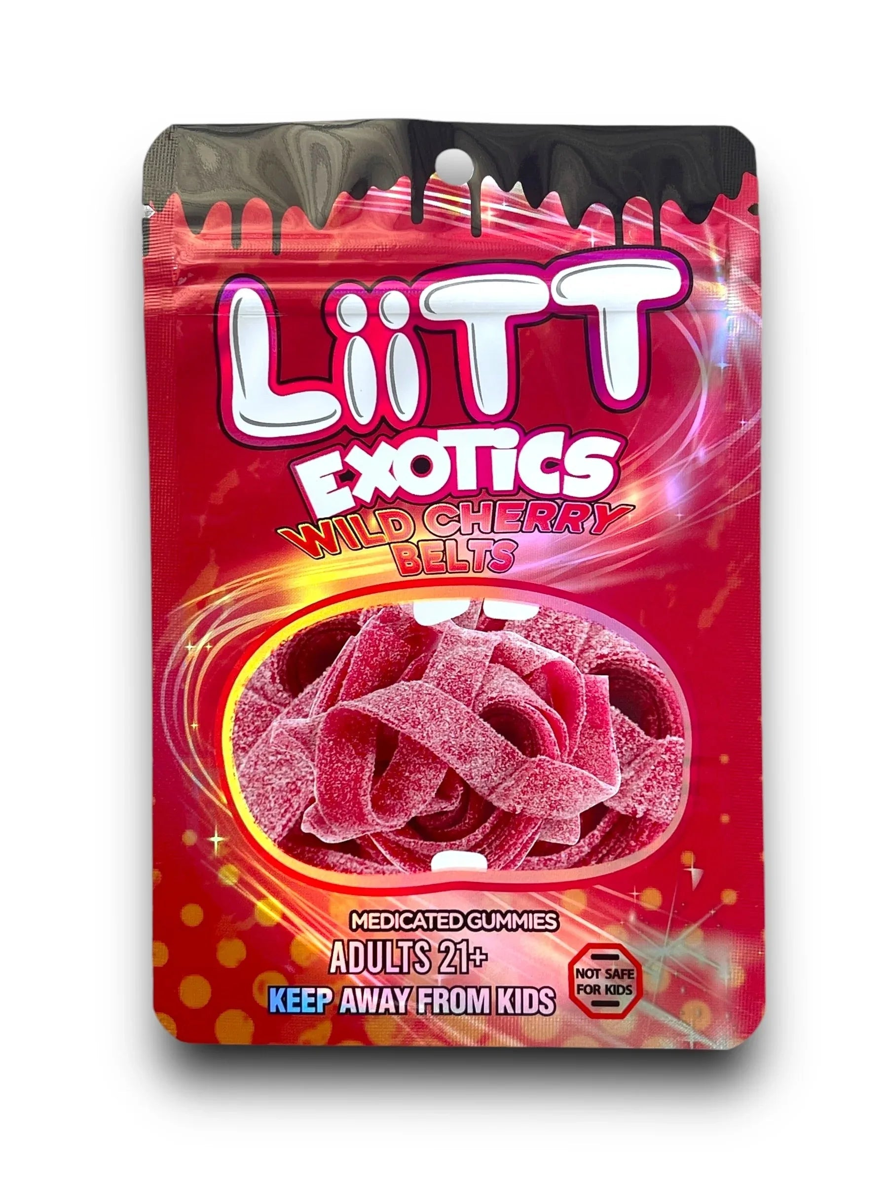 Wild Cherry Belts Liitt Exotics 3.5g Mylar Bag 1000MG - Black Unicorn Hub