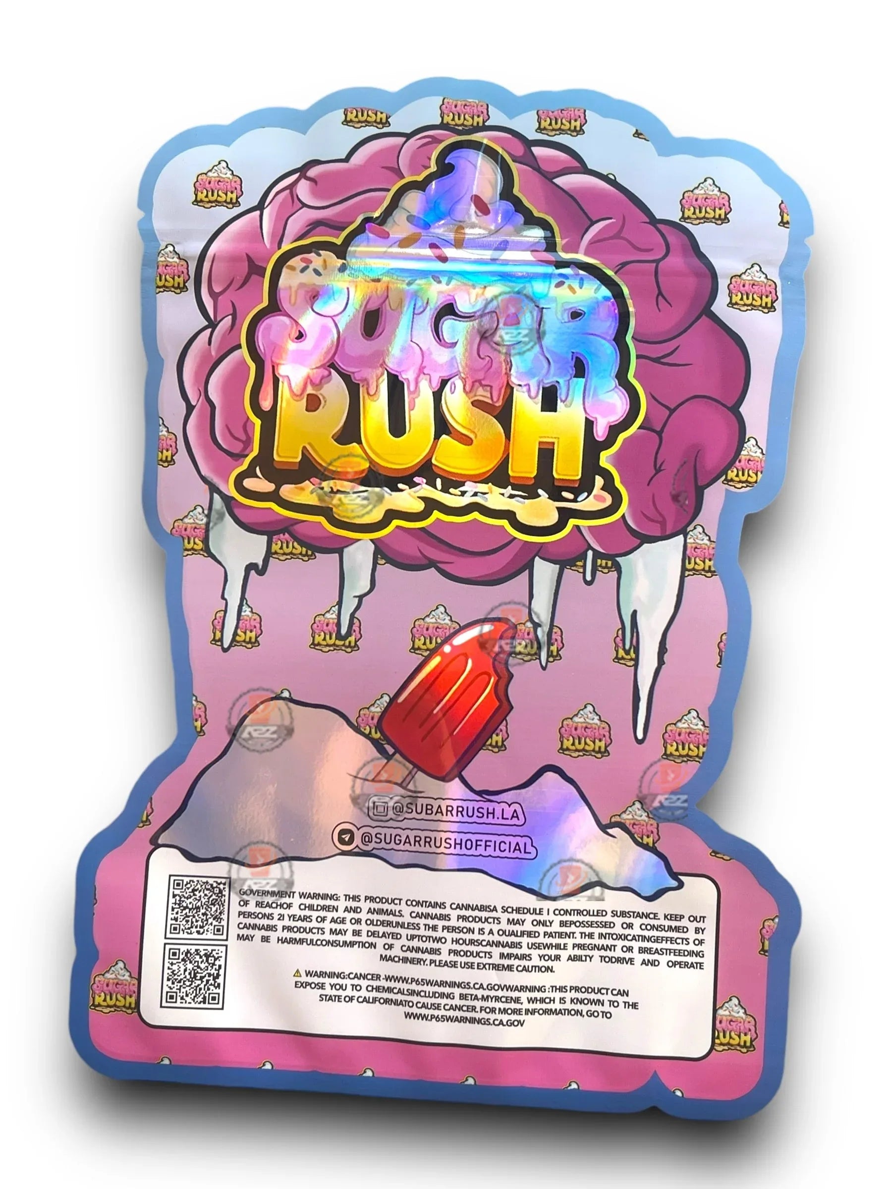 Brain Freeze 1OZ 28G Mylar Bag (50 Count) - Black Unicorn Hub