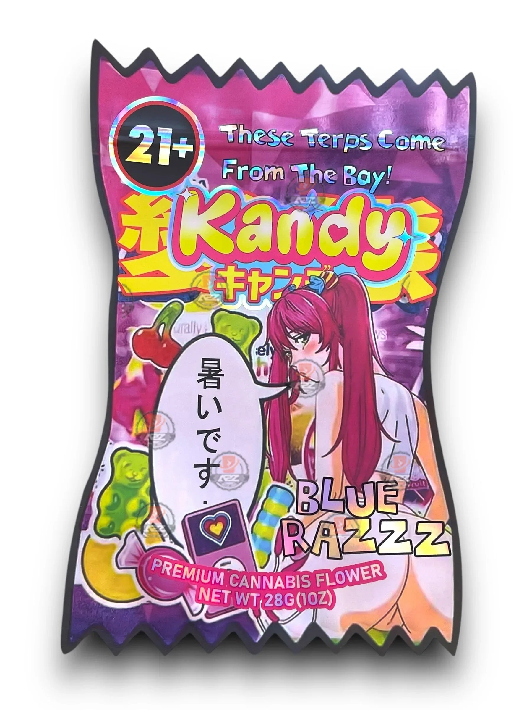 Kandy Blue Razz 1OZ 28G Mylar Bag (50 Count) - Black Unicorn Hub