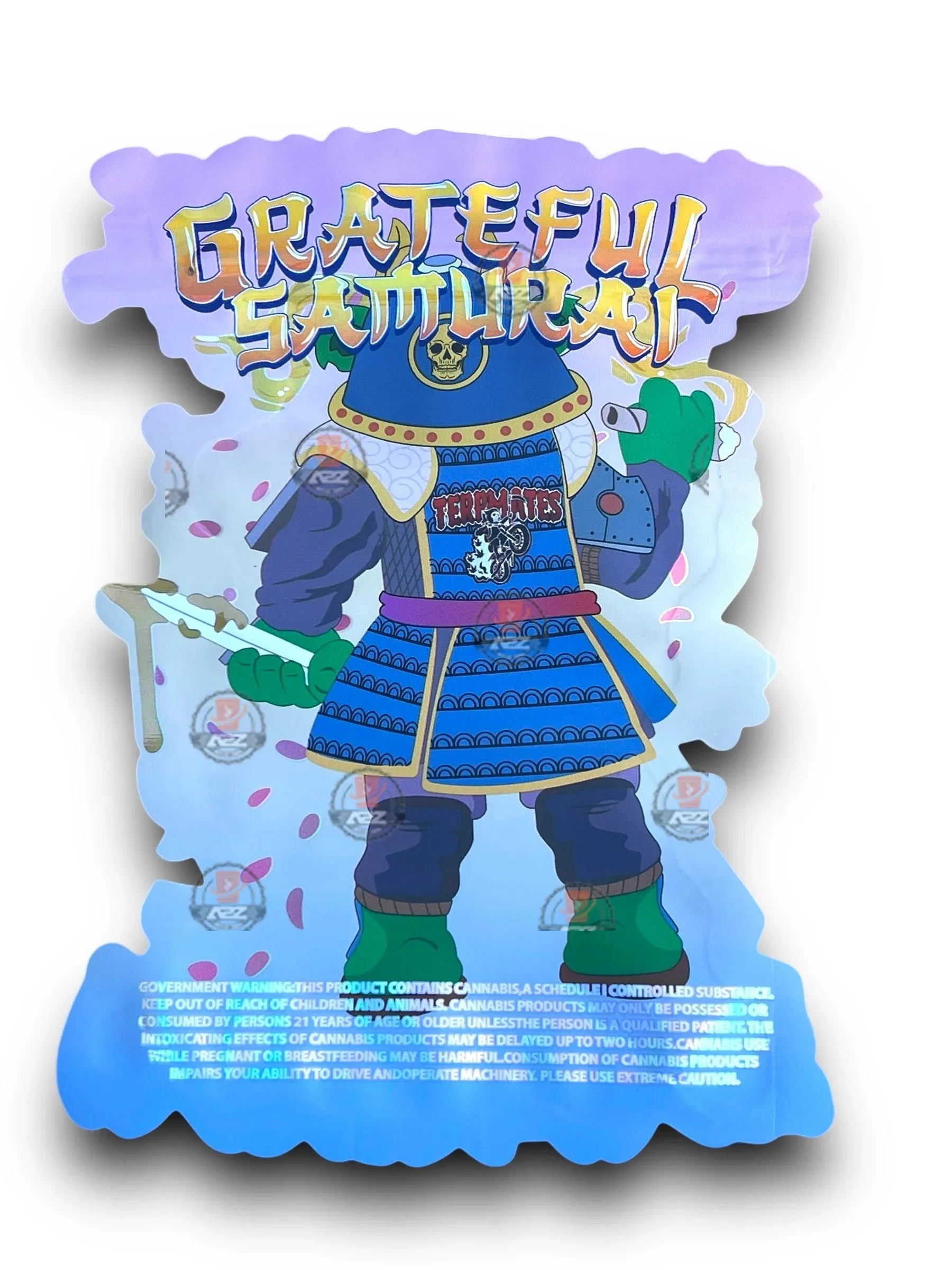 Grateful Samurai Fumi Mylar Bags 3.5g Holographic - Black Unicorn Hub