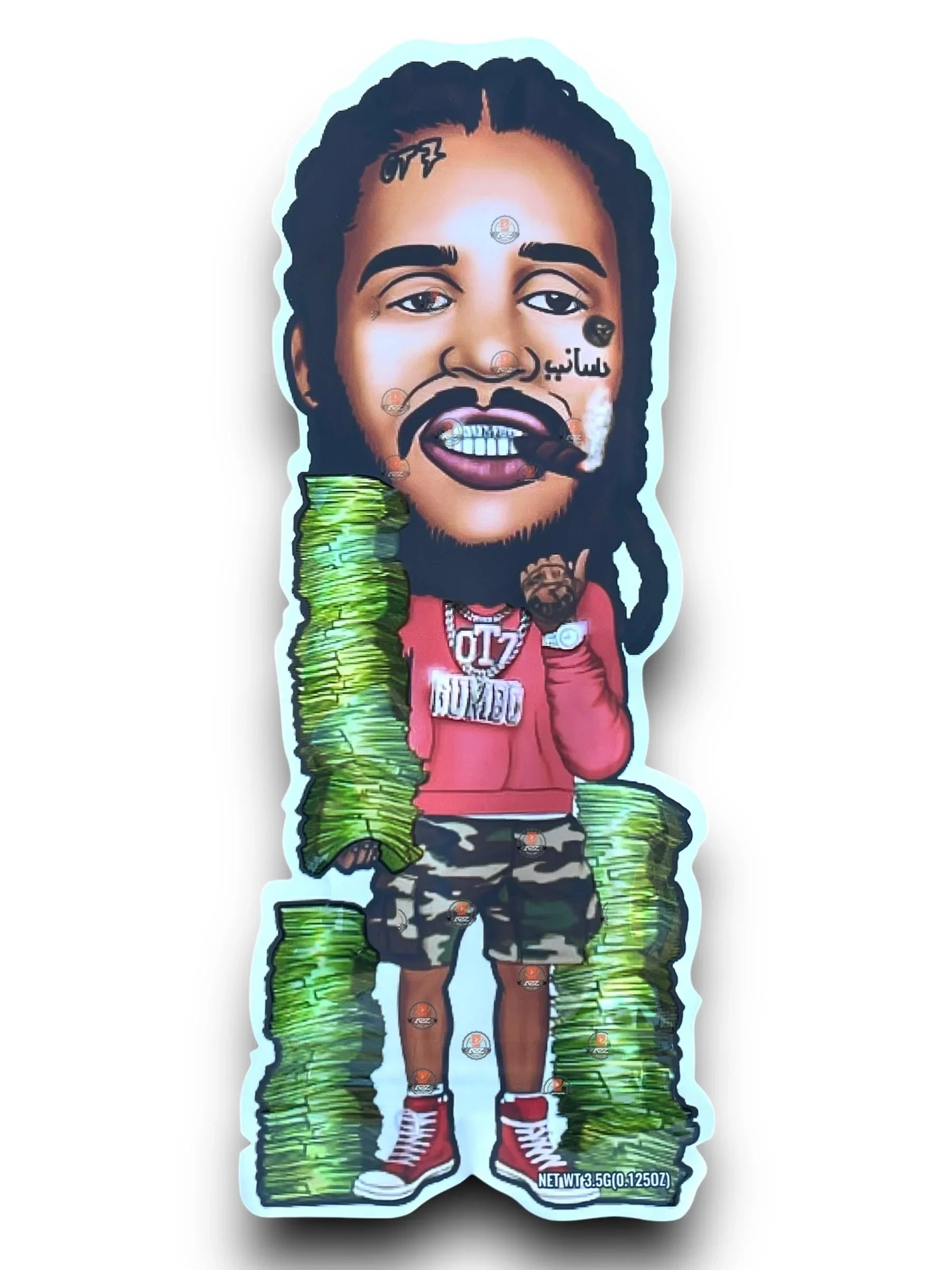 0T7 Quanny Gumbo Mylar Bags 3.5g Holographic - Black Unicorn Hub