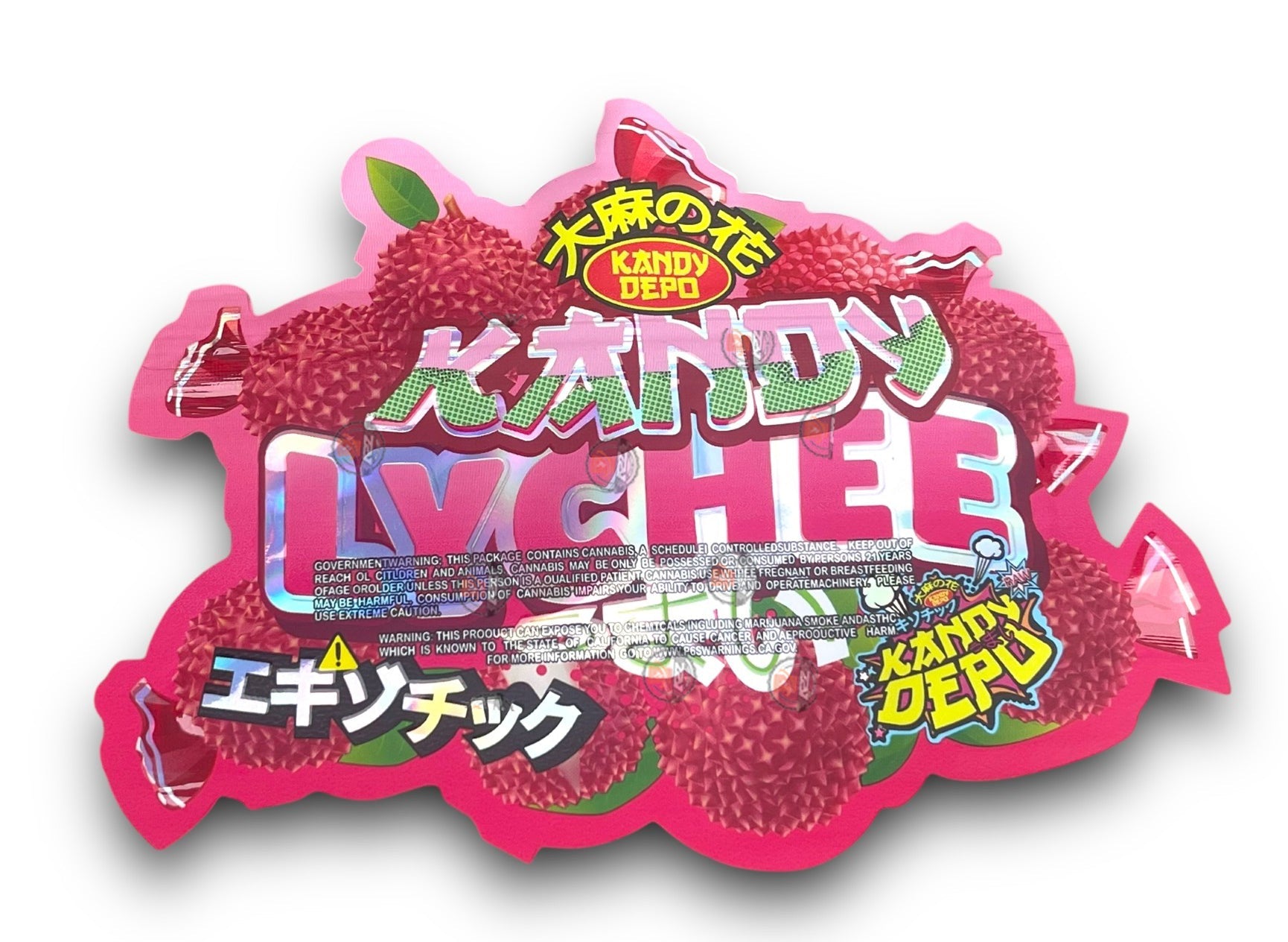 Kandy Depo Kandy Lychee Mylar Bags with Boxes 3.5g Box Packaging Holographic