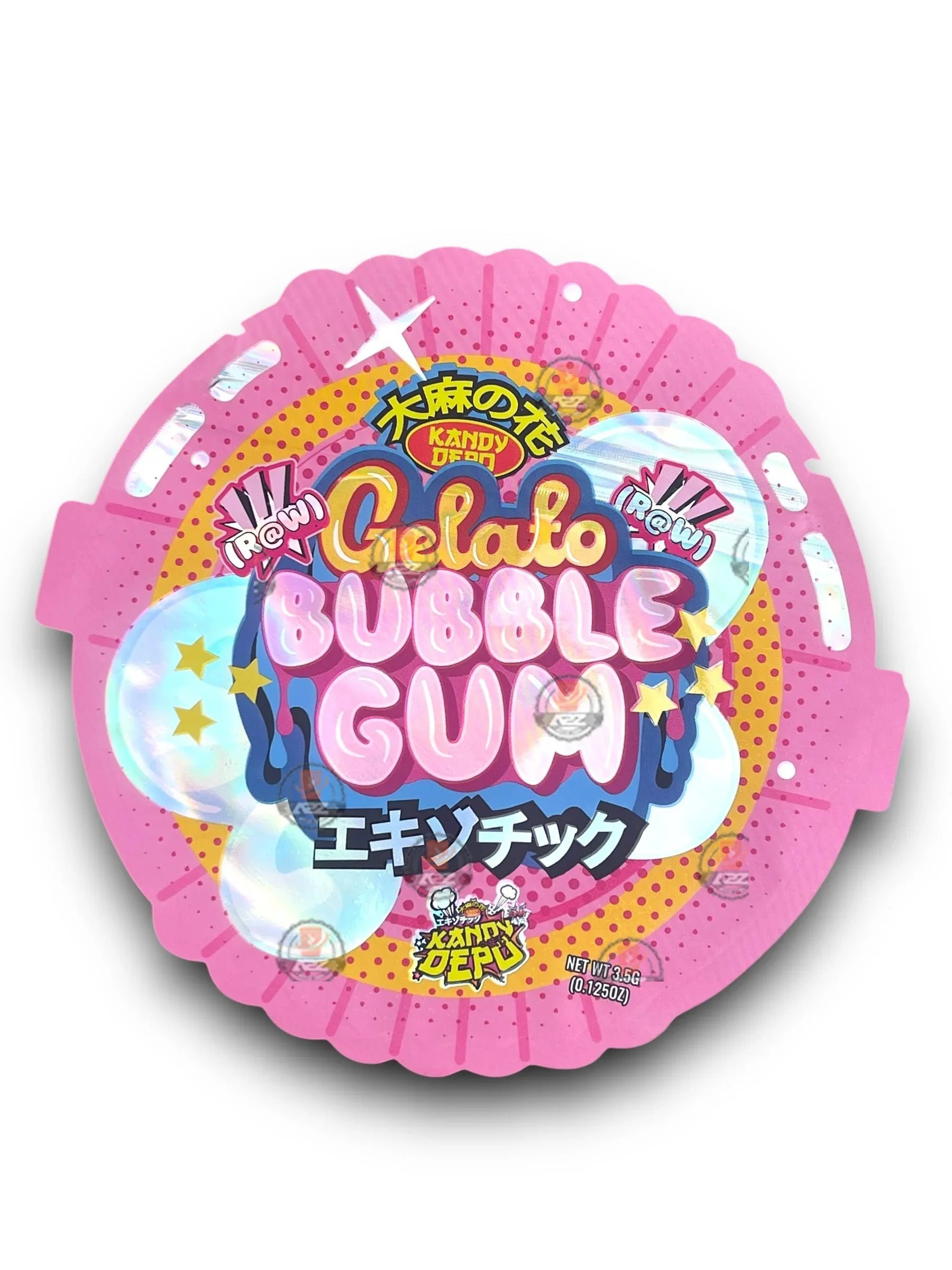 Kandy Depo Gelato Bubblegum Tape Mylar Bags with Boxes 3.5g Box Packaging Holographic - Black Unicorn Hub