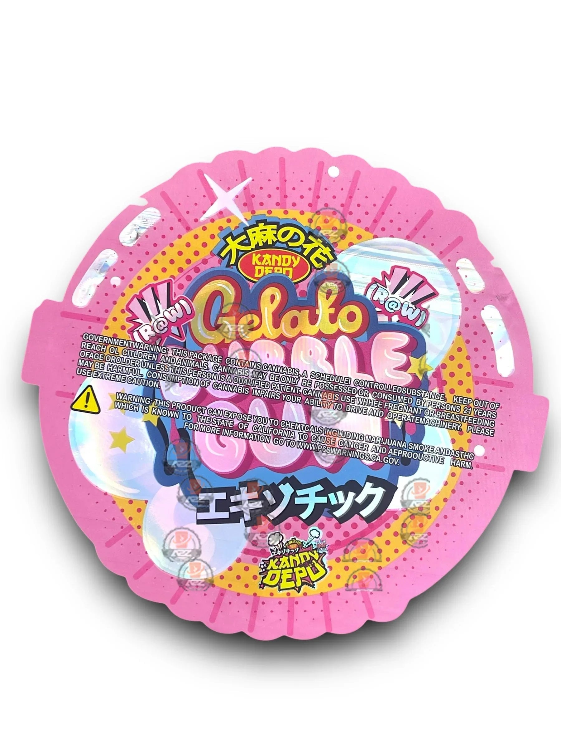 Kandy Depo Gelato Bubblegum Tape Mylar Bags with Boxes 3.5g Box Packaging Holographic - Black Unicorn Hub