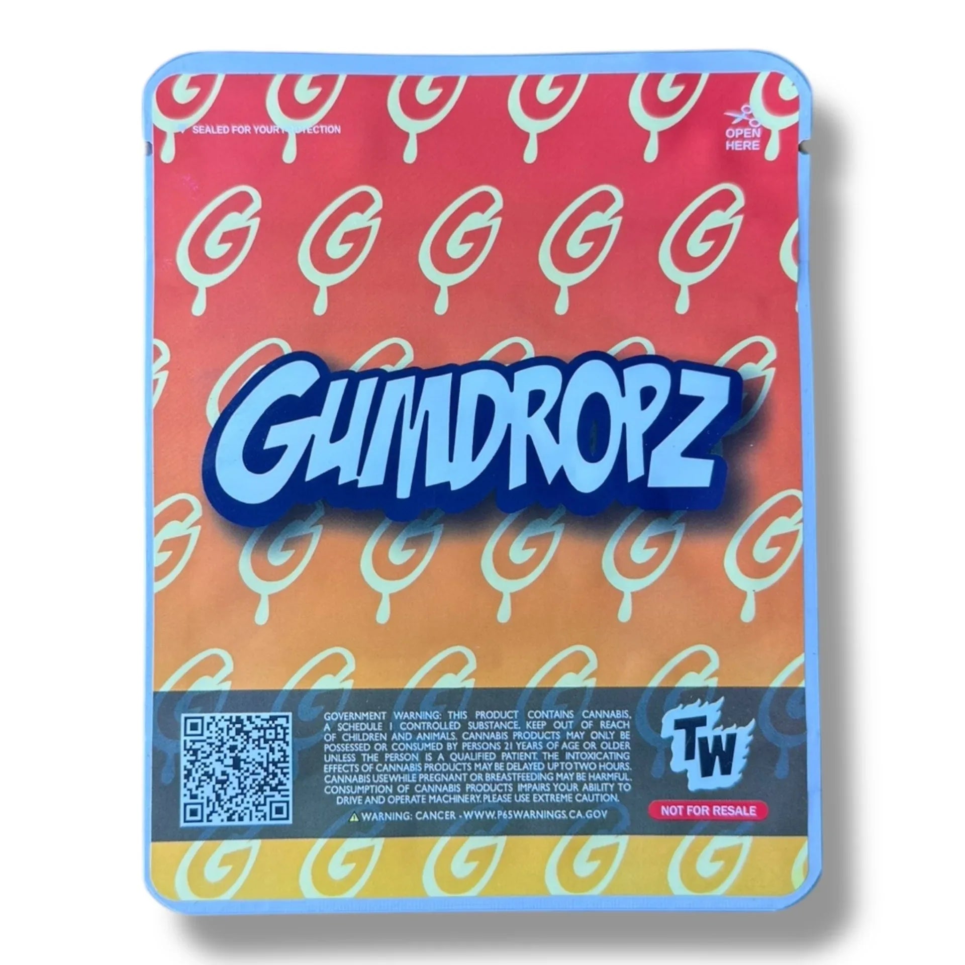 Sprinklez Poppin Pineapple 3.5G Mylar Bags -With stickers and label - Black Unicorn Hub