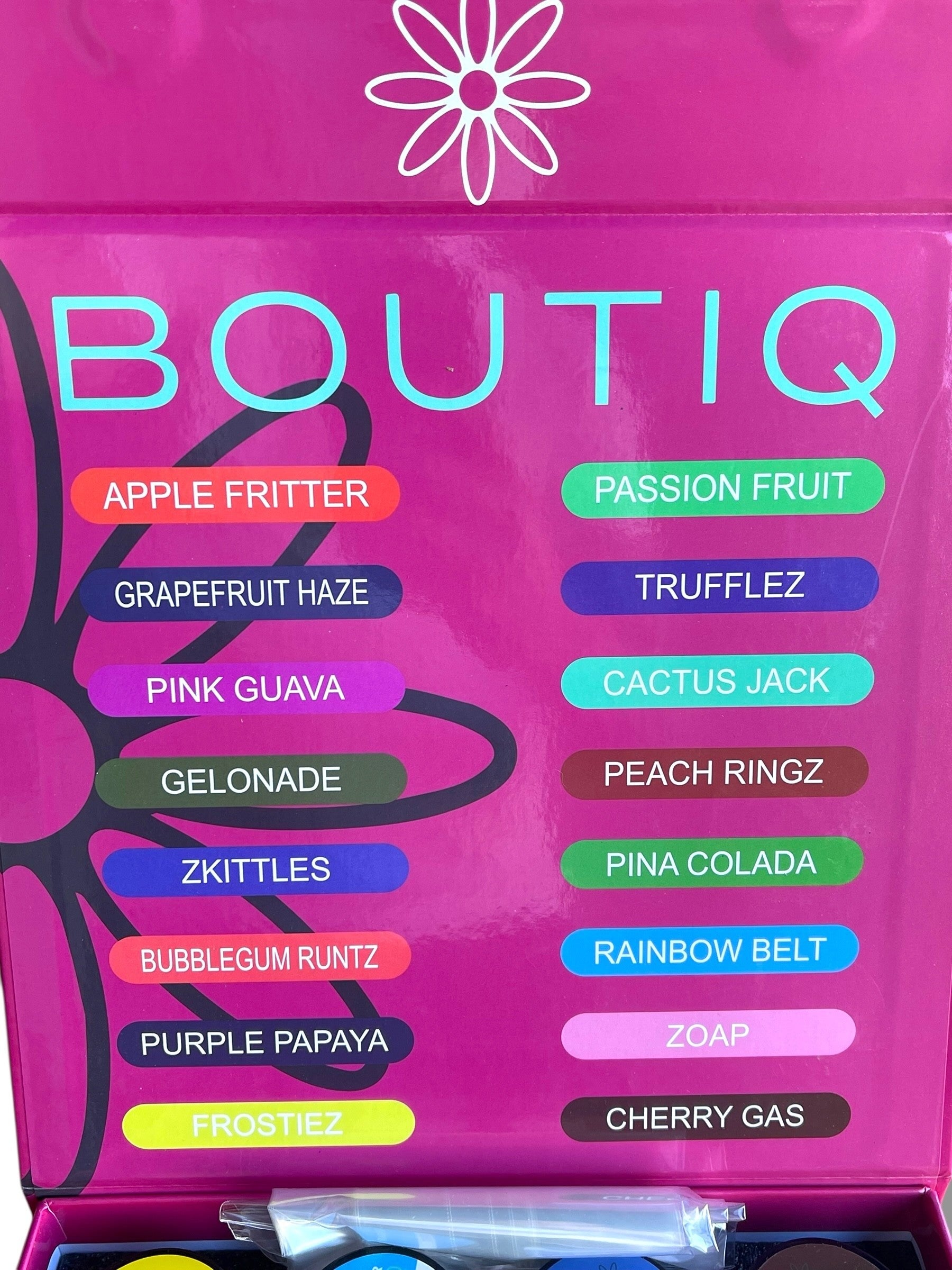 Boutiq Variety Pack 16-1oz Jars in a box Live Resin