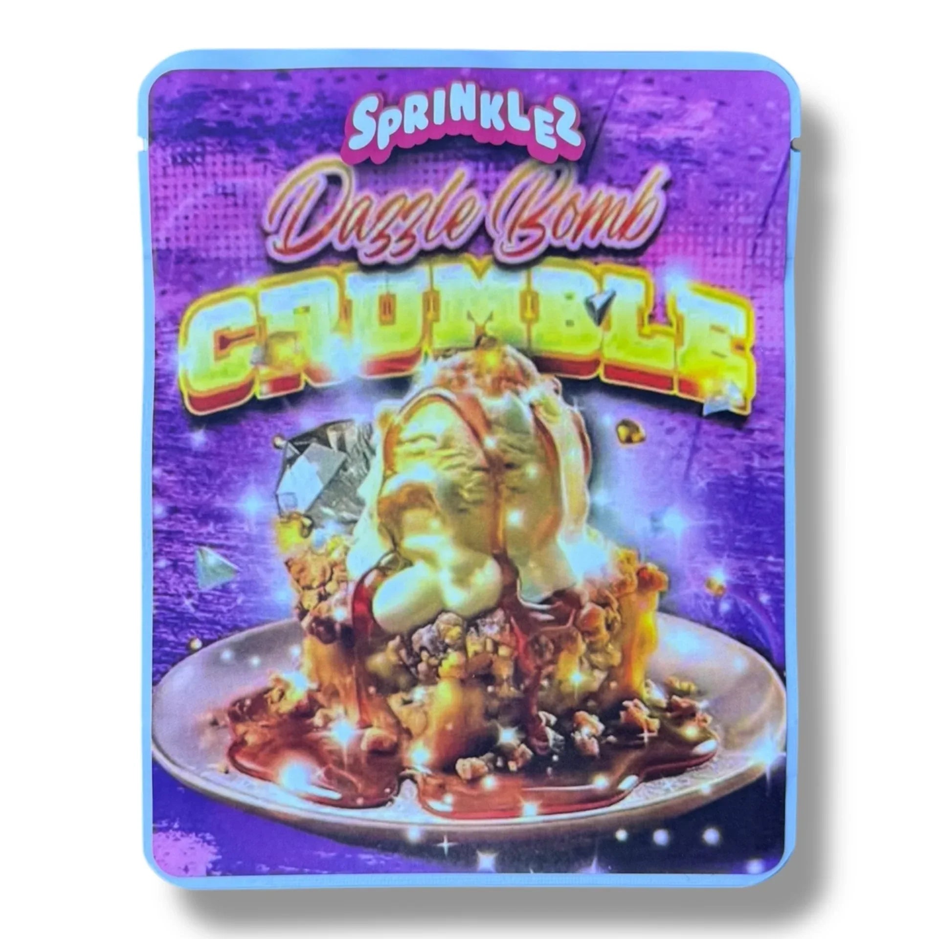 Sprinklez Dazzle Bomb Crumble 3.5G Mylar Bags -With stickers and label - Black Unicorn Hub