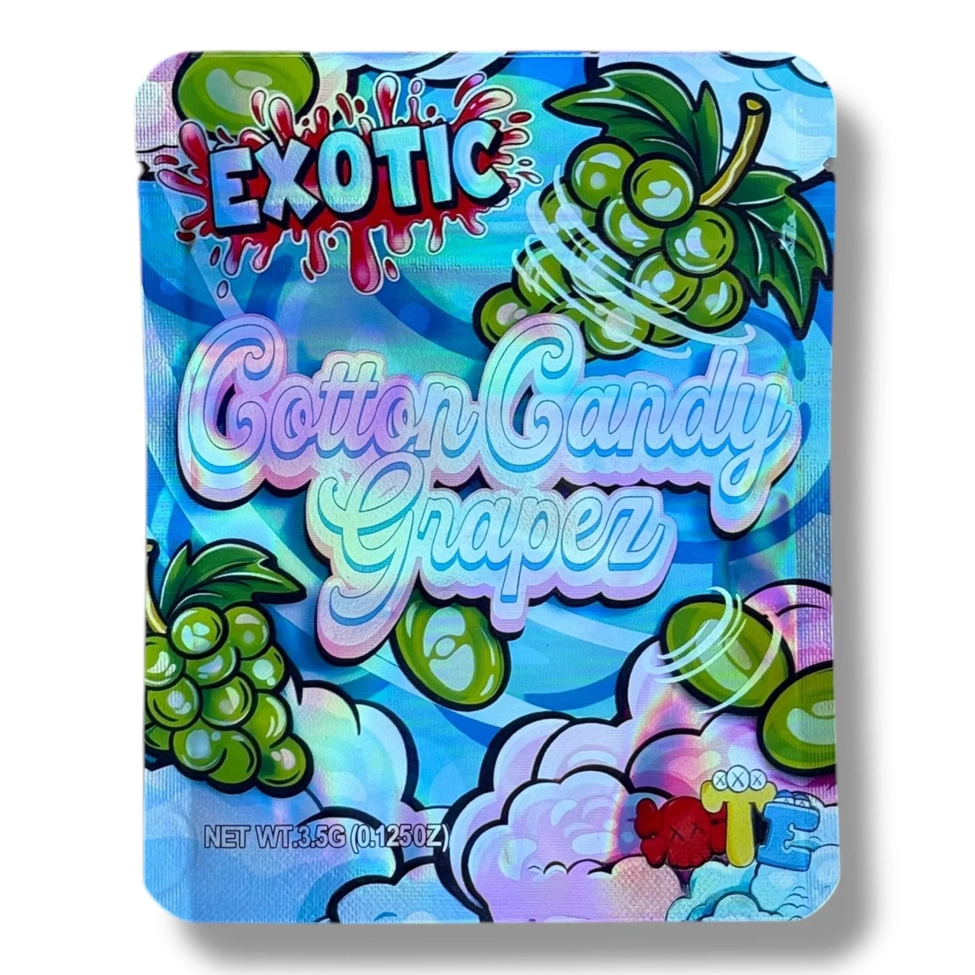 Exotic Cotton Candy Grapes Mylar Bag 3.5g - Black Unicorn Hub