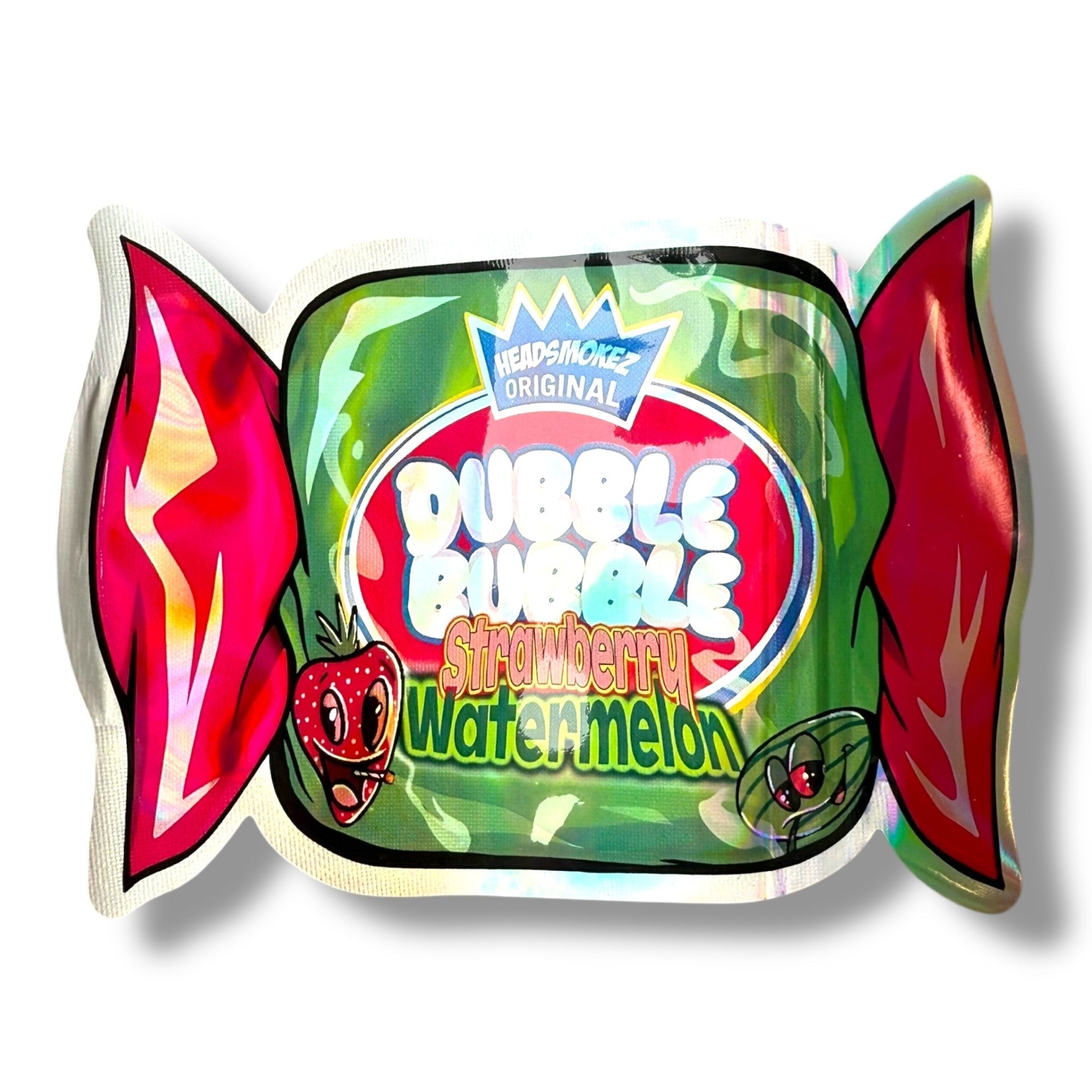 Dubble Bubble Strawberry Watermelon Mylar Bag 1g shape bag