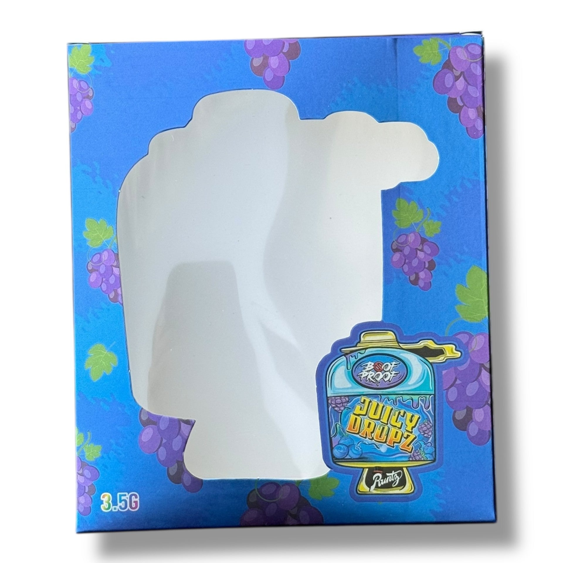 Juicy Dropz 3.5g Mylar Bags & Boxes with Window