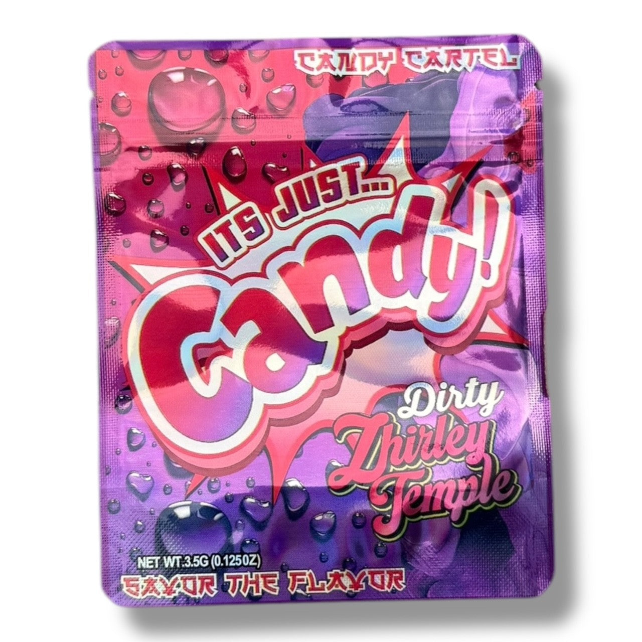 Candy Dirty Shirley Temple Mylar Bags with Boxes 3.5g Box Packaging Candy Cartel