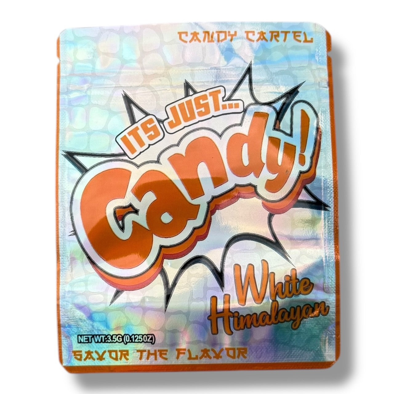 Candy white Himalayan Mylar Bags with Boxes 3.5g Box Packaging Candy Cartel