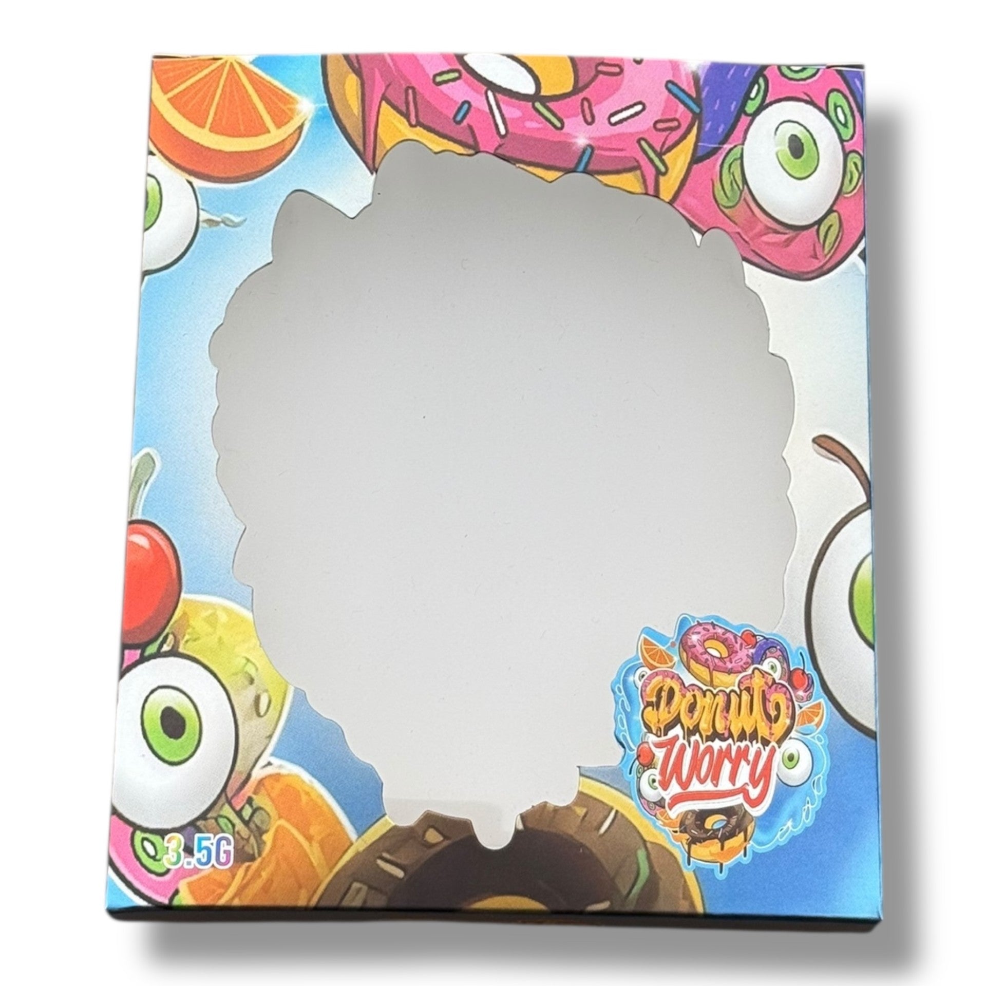 Donut Worry 3.5g Mylar Bags & Boxes with Window